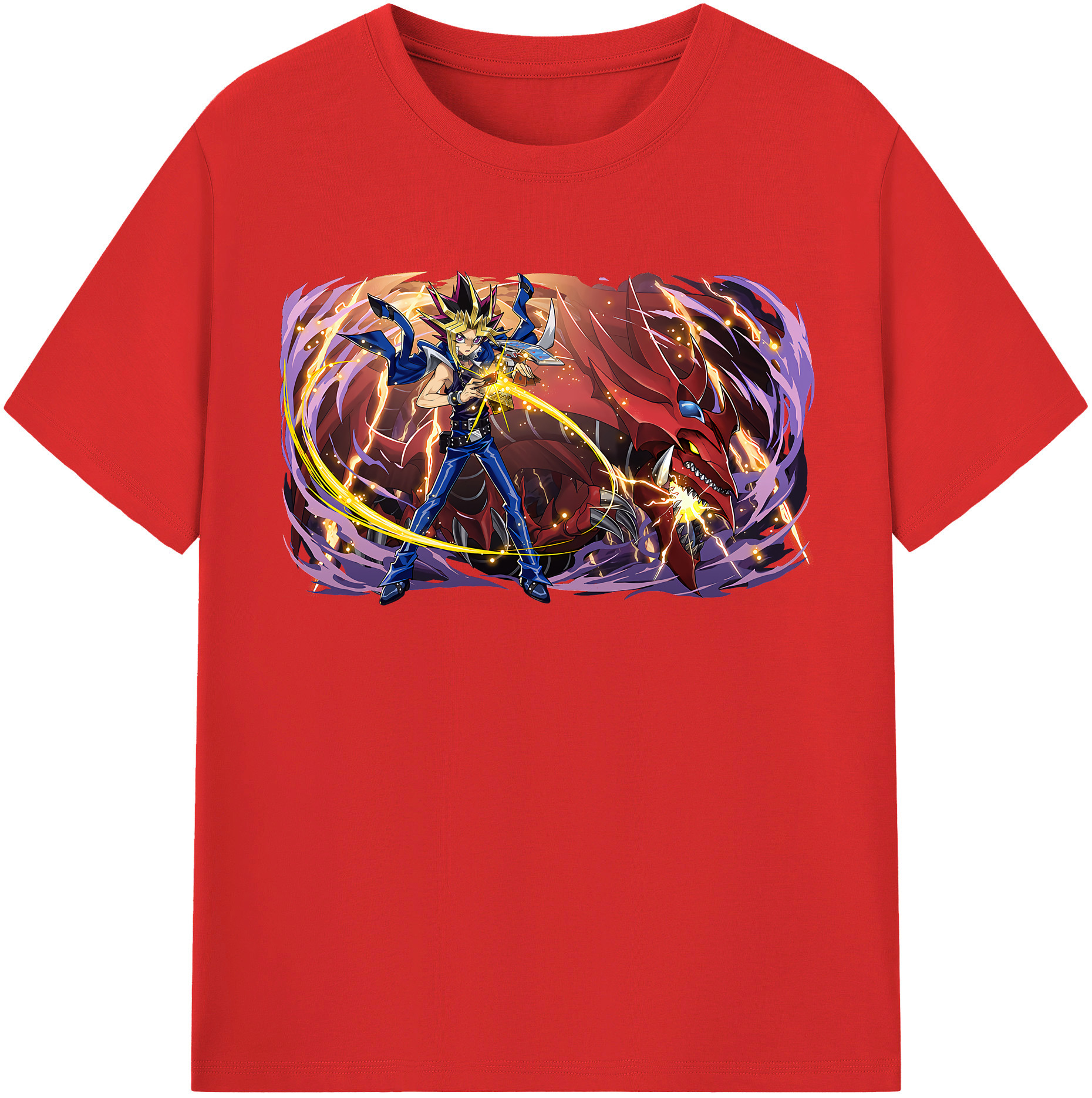 （画像用） 遊☆戯☆王 Yu-Gi-Oh! 綿100％半袖Tシャツ（フロントプリント）