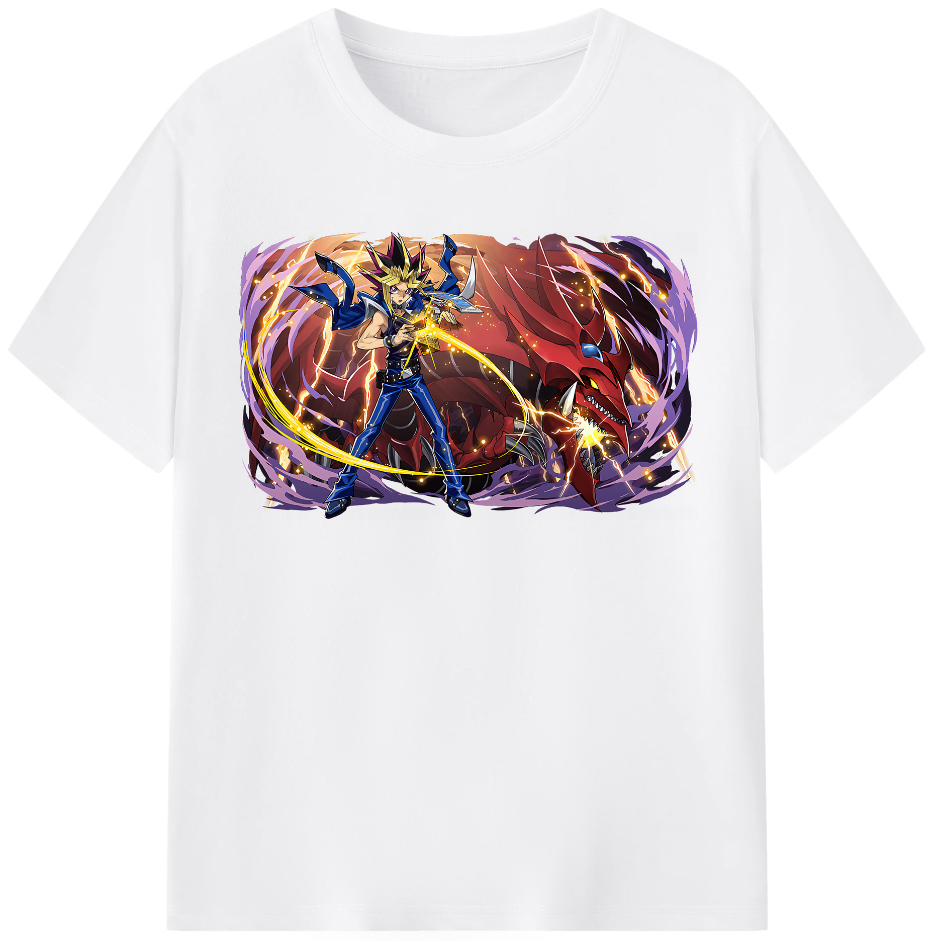 （画像用） 遊☆戯☆王 Yu-Gi-Oh! 綿100％半袖Tシャツ（フロントプリント）