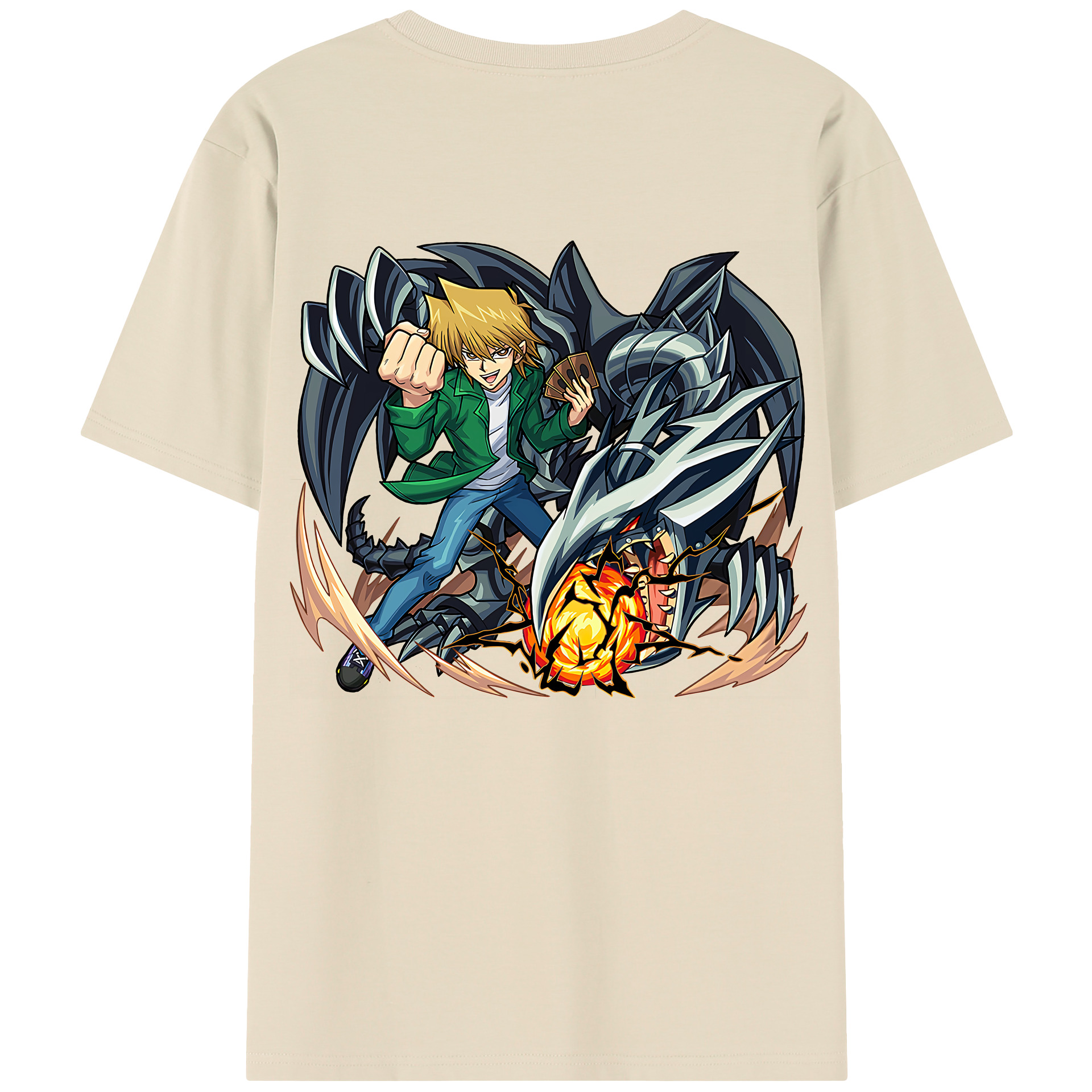 （画像用） 遊☆戯☆王 Yu-Gi-Oh! 綿100％半袖Tシャツ（背面プリント）