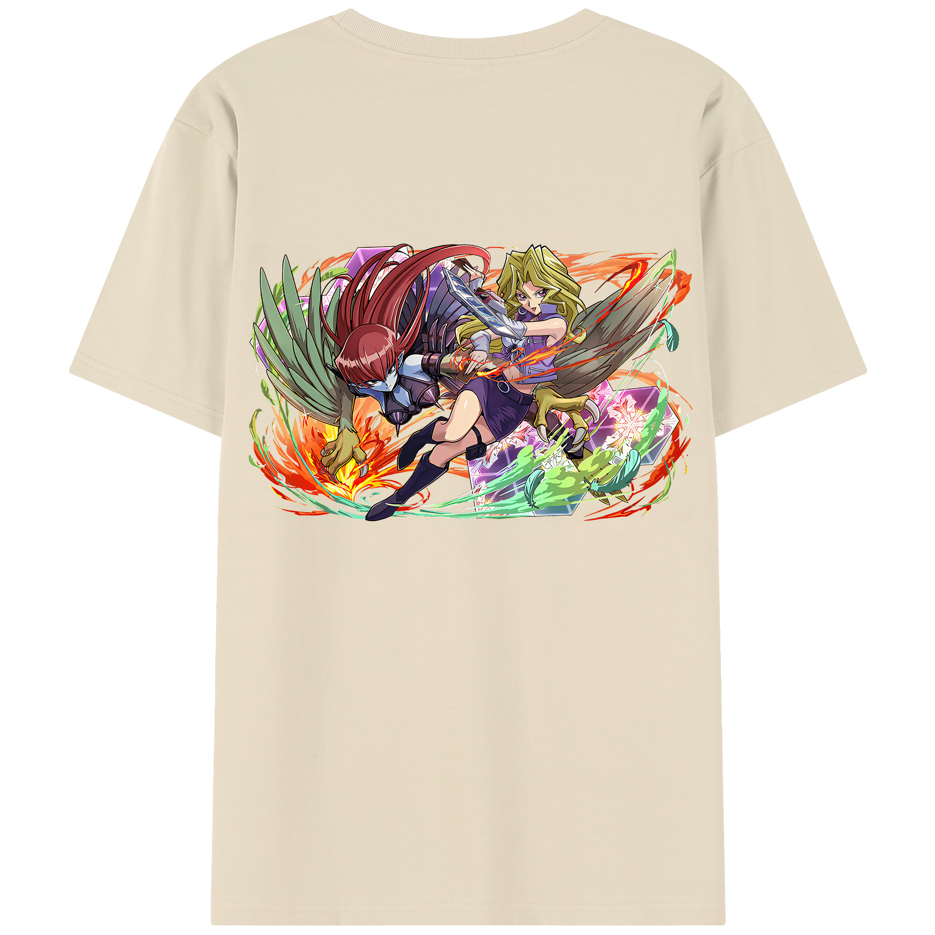 （画像用） 遊☆戯☆王 Yu-Gi-Oh! 綿100％半袖Tシャツ（背面プリント）