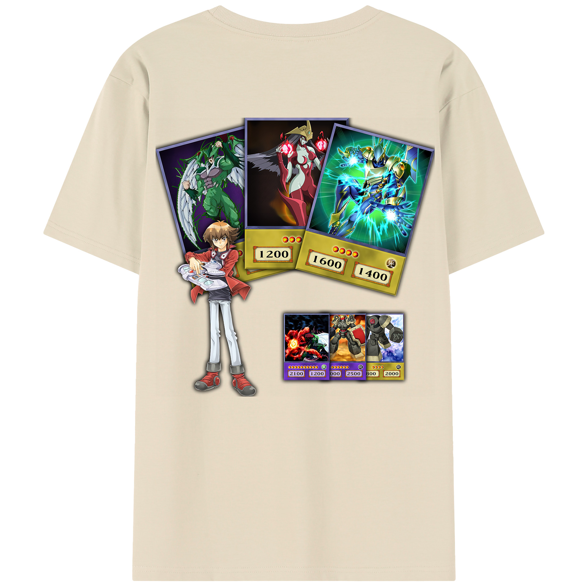 （画像用） 遊☆戯☆王 Yu-Gi-Oh! 綿100％半袖Tシャツ（背面プリント）