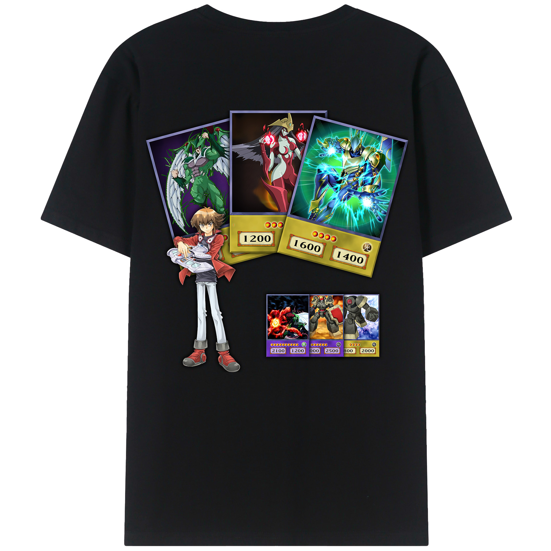 （画像用） 遊☆戯☆王 Yu-Gi-Oh! 綿100％半袖Tシャツ（背面プリント）