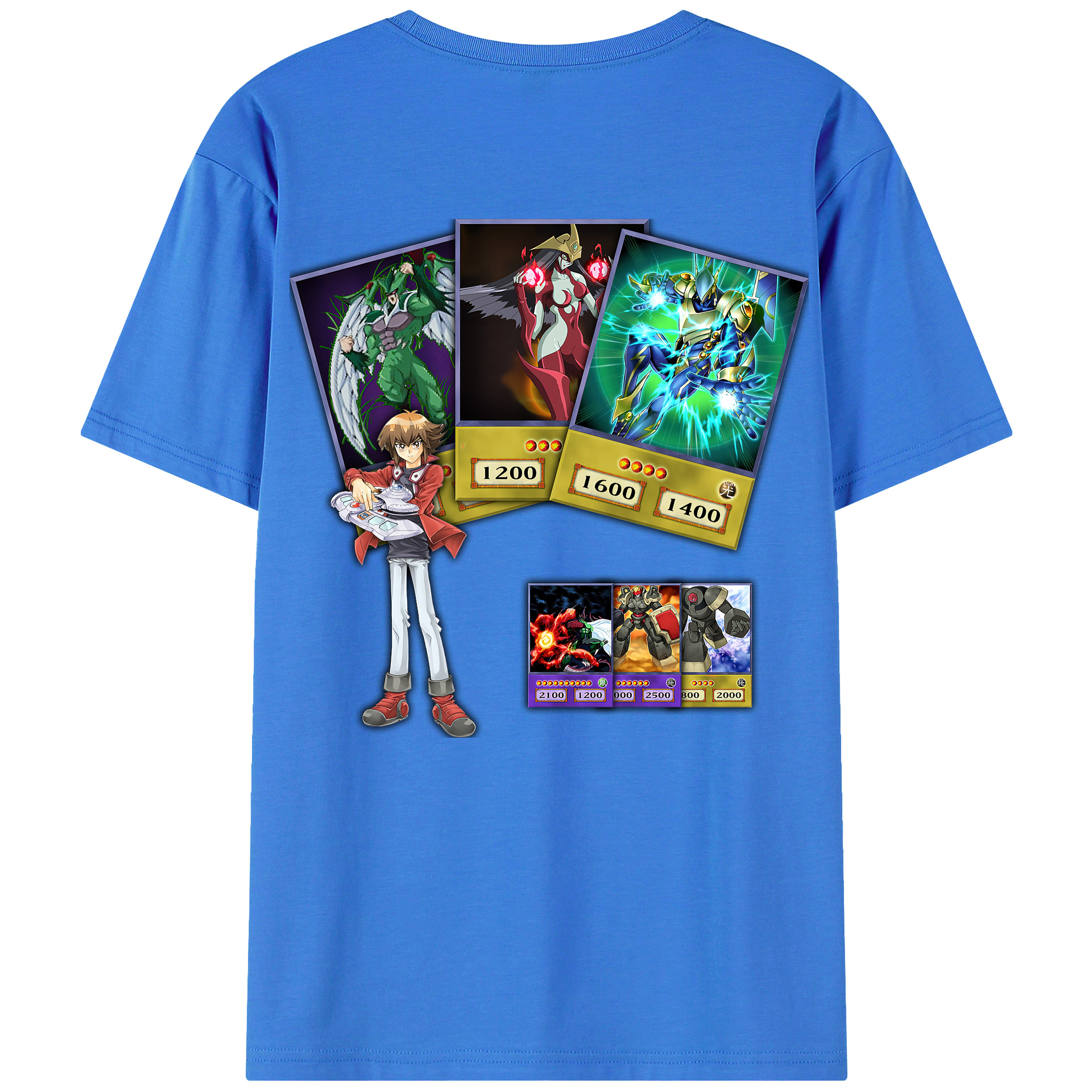 （画像用） 遊☆戯☆王 Yu-Gi-Oh! 綿100％半袖Tシャツ（背面プリント）