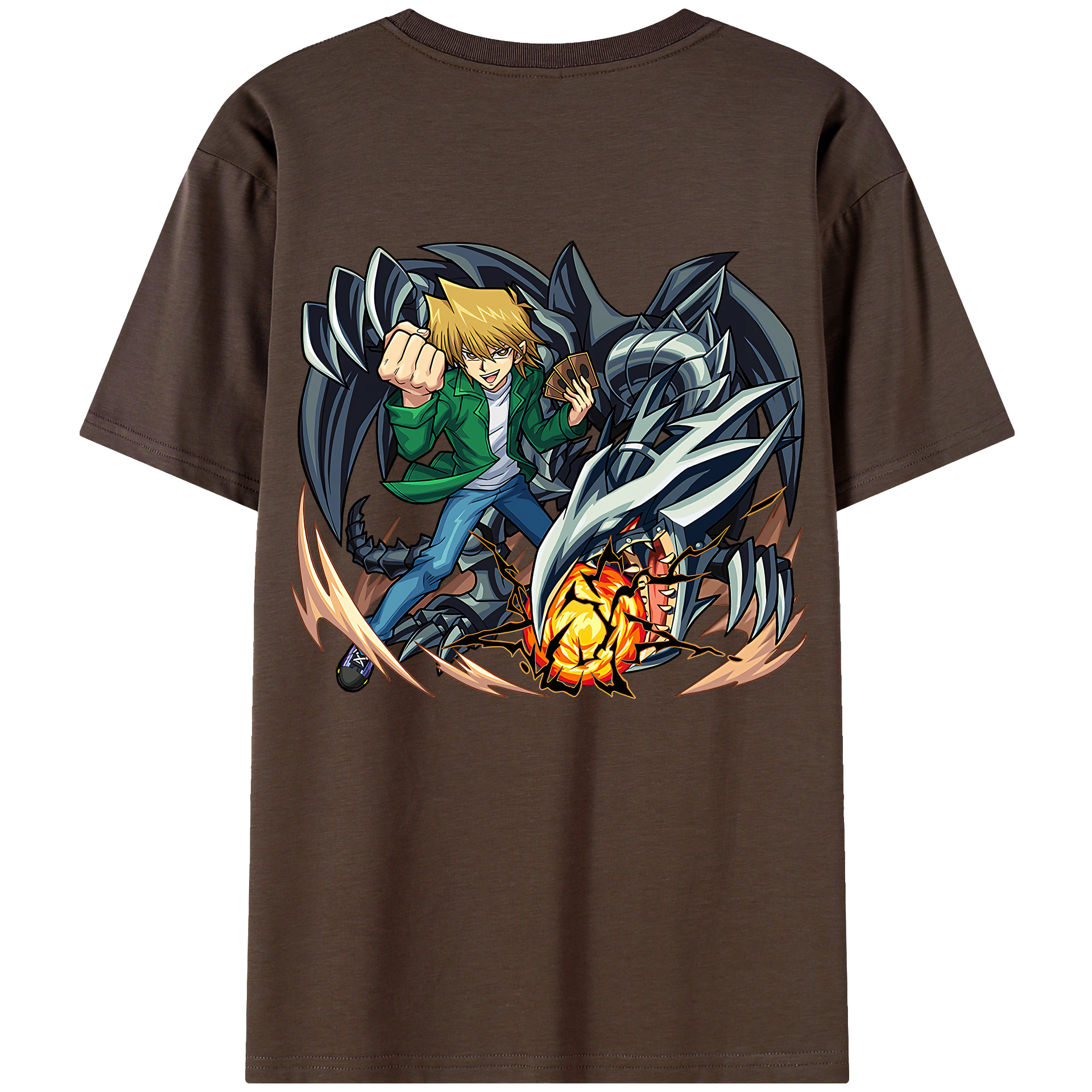 （画像用） 遊☆戯☆王 Yu-Gi-Oh! 綿100％半袖Tシャツ（背面プリント）