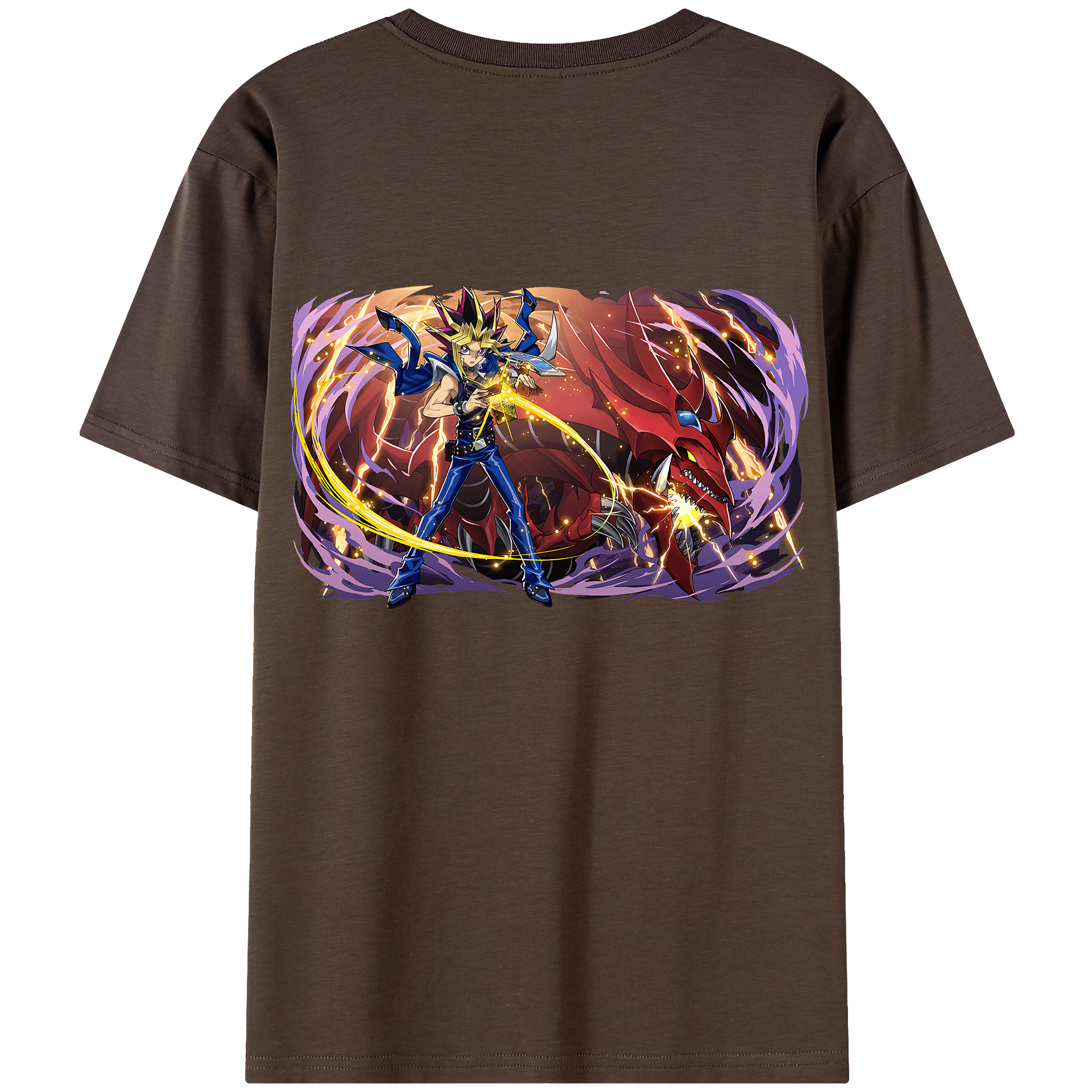 （画像用） 遊☆戯☆王 Yu-Gi-Oh! 綿100％半袖Tシャツ（背面プリント）