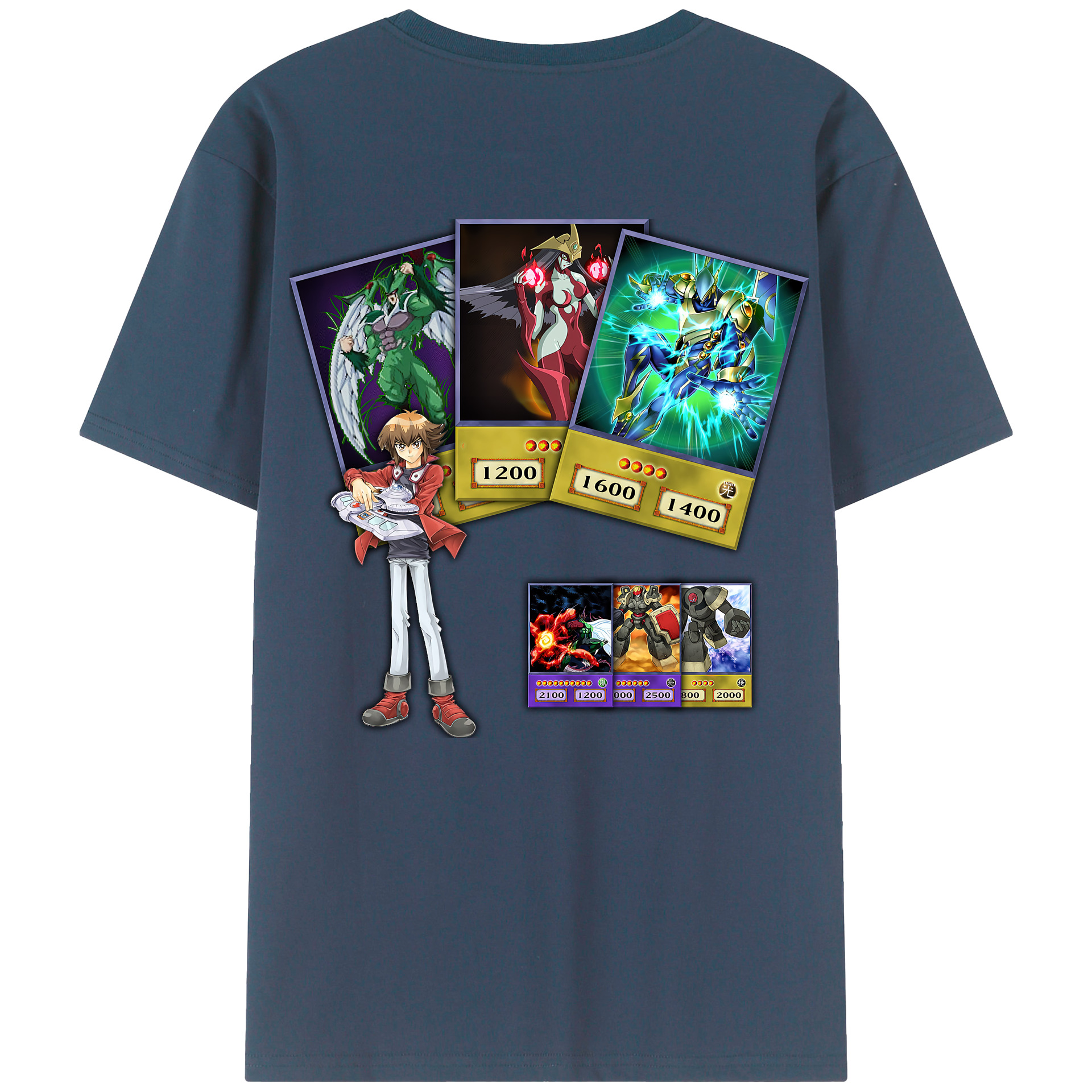（画像用） 遊☆戯☆王 Yu-Gi-Oh! 綿100％半袖Tシャツ（背面プリント）