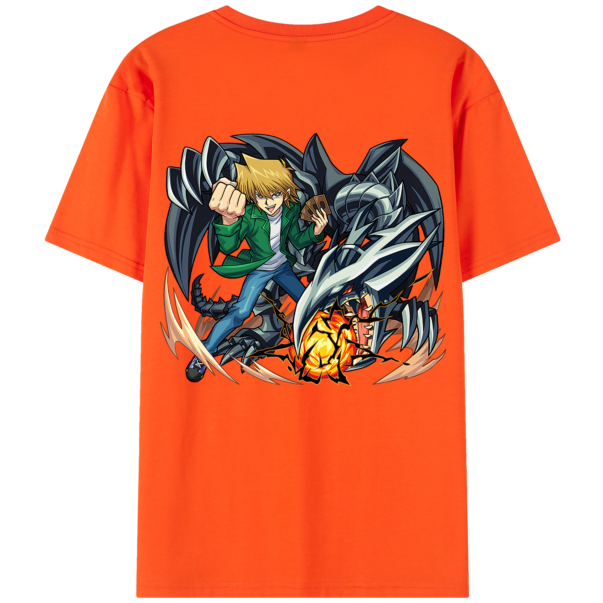 （画像用） 遊☆戯☆王 Yu-Gi-Oh! 綿100％半袖Tシャツ（背面プリント）