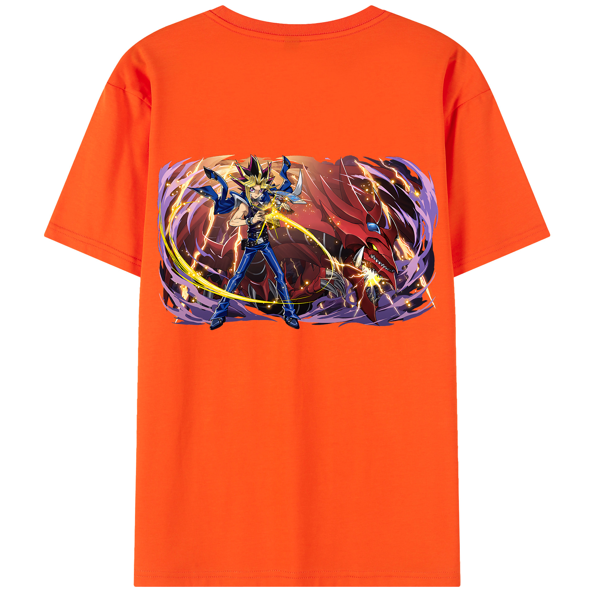（画像用） 遊☆戯☆王 Yu-Gi-Oh! 綿100％半袖Tシャツ（背面プリント）