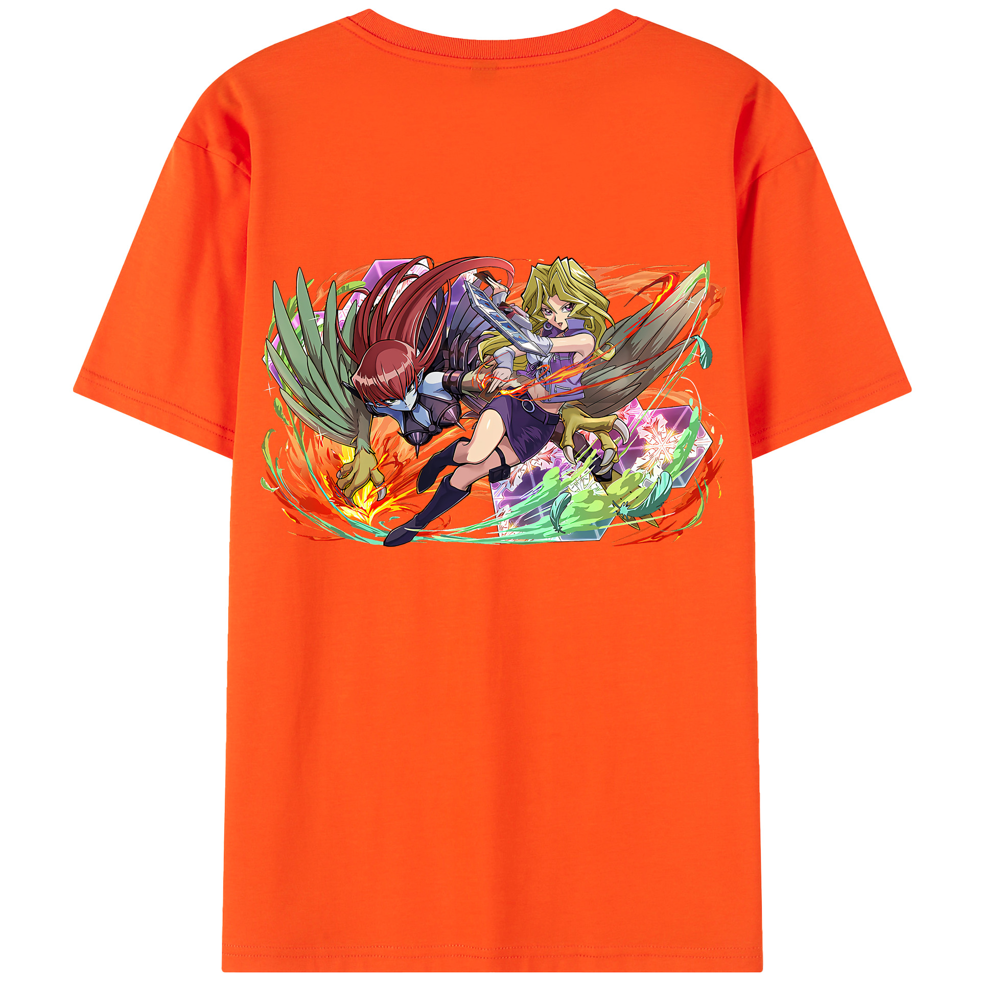 （画像用） 遊☆戯☆王 Yu-Gi-Oh! 綿100％半袖Tシャツ（背面プリント）