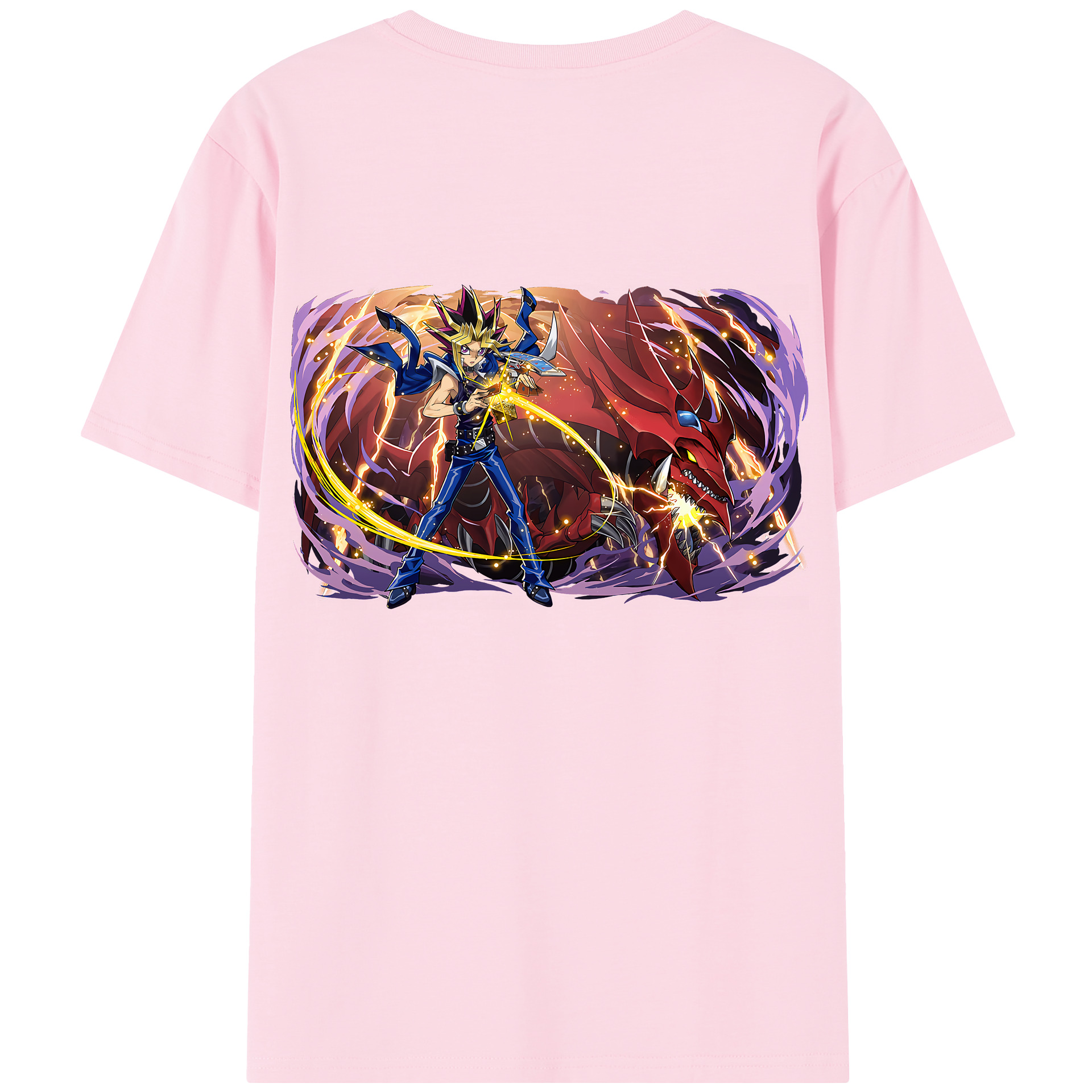 （画像用） 遊☆戯☆王 Yu-Gi-Oh! 綿100％半袖Tシャツ（背面プリント）