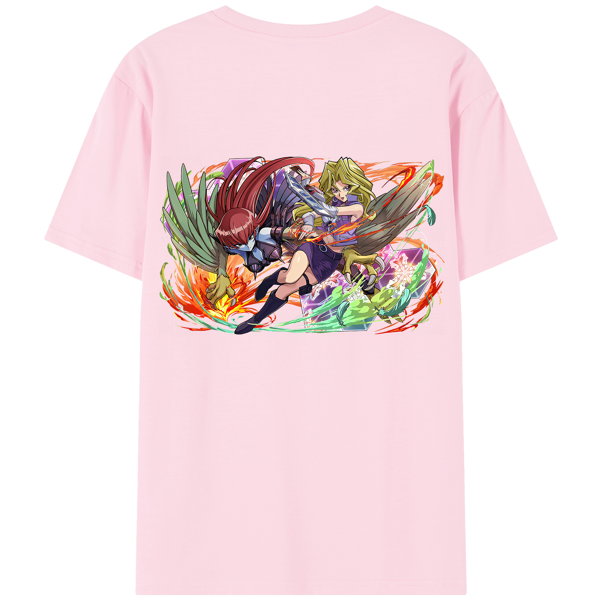 （画像用） 遊☆戯☆王 Yu-Gi-Oh! 綿100％半袖Tシャツ（背面プリント）