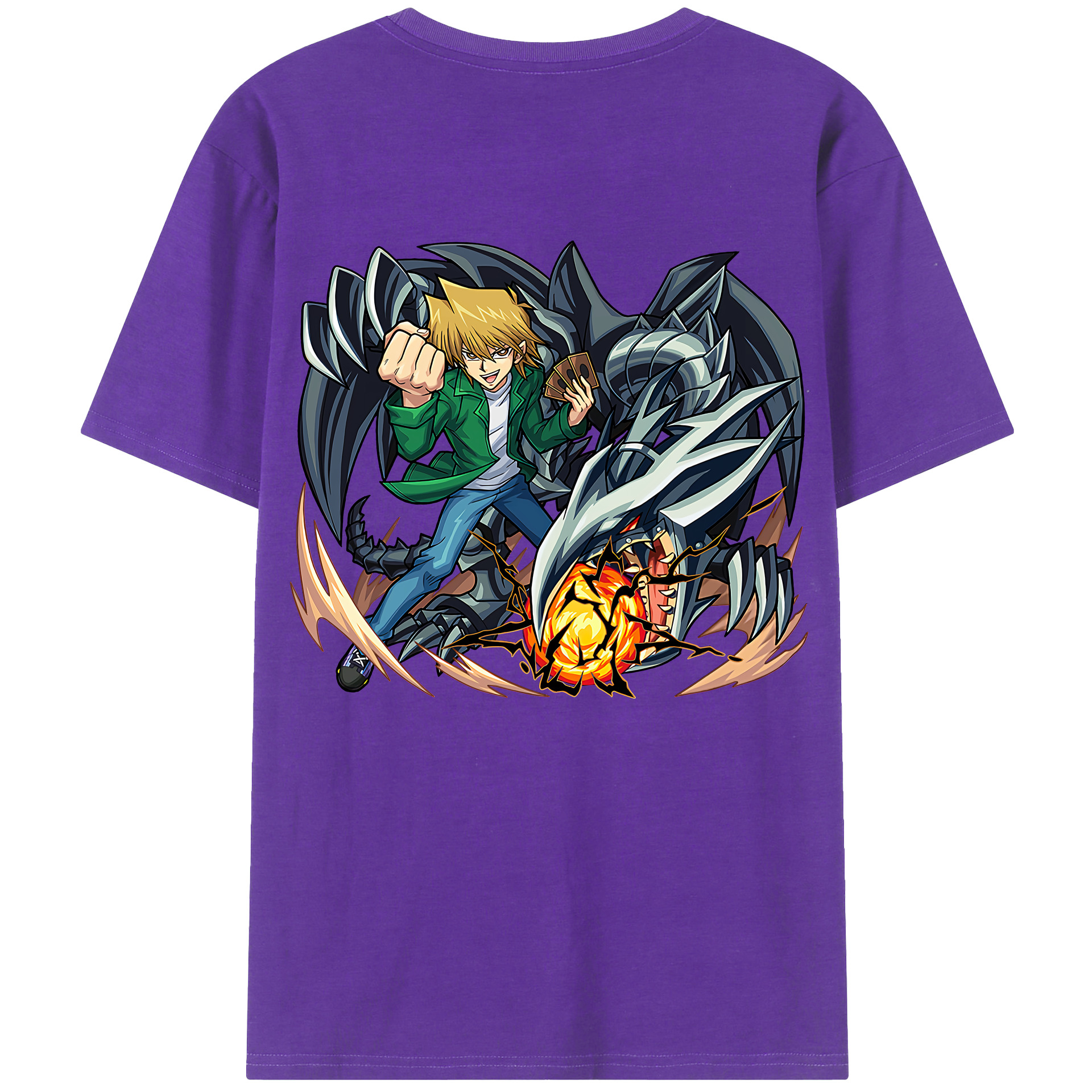 （画像用） 遊☆戯☆王 Yu-Gi-Oh! 綿100％半袖Tシャツ（背面プリント）