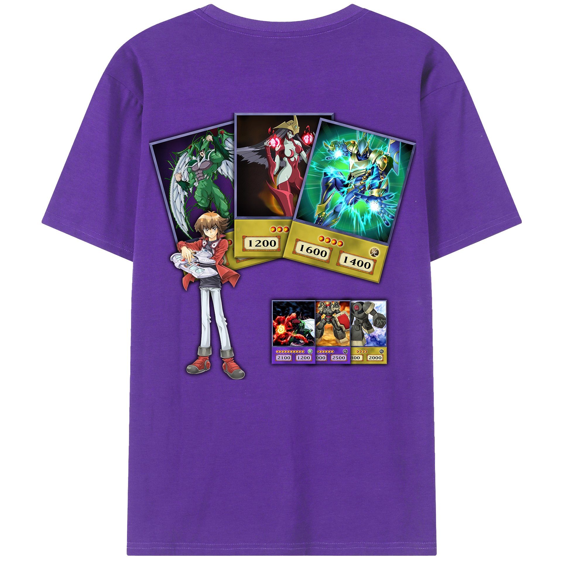 （画像用） 遊☆戯☆王 Yu-Gi-Oh! 綿100％半袖Tシャツ（背面プリント）