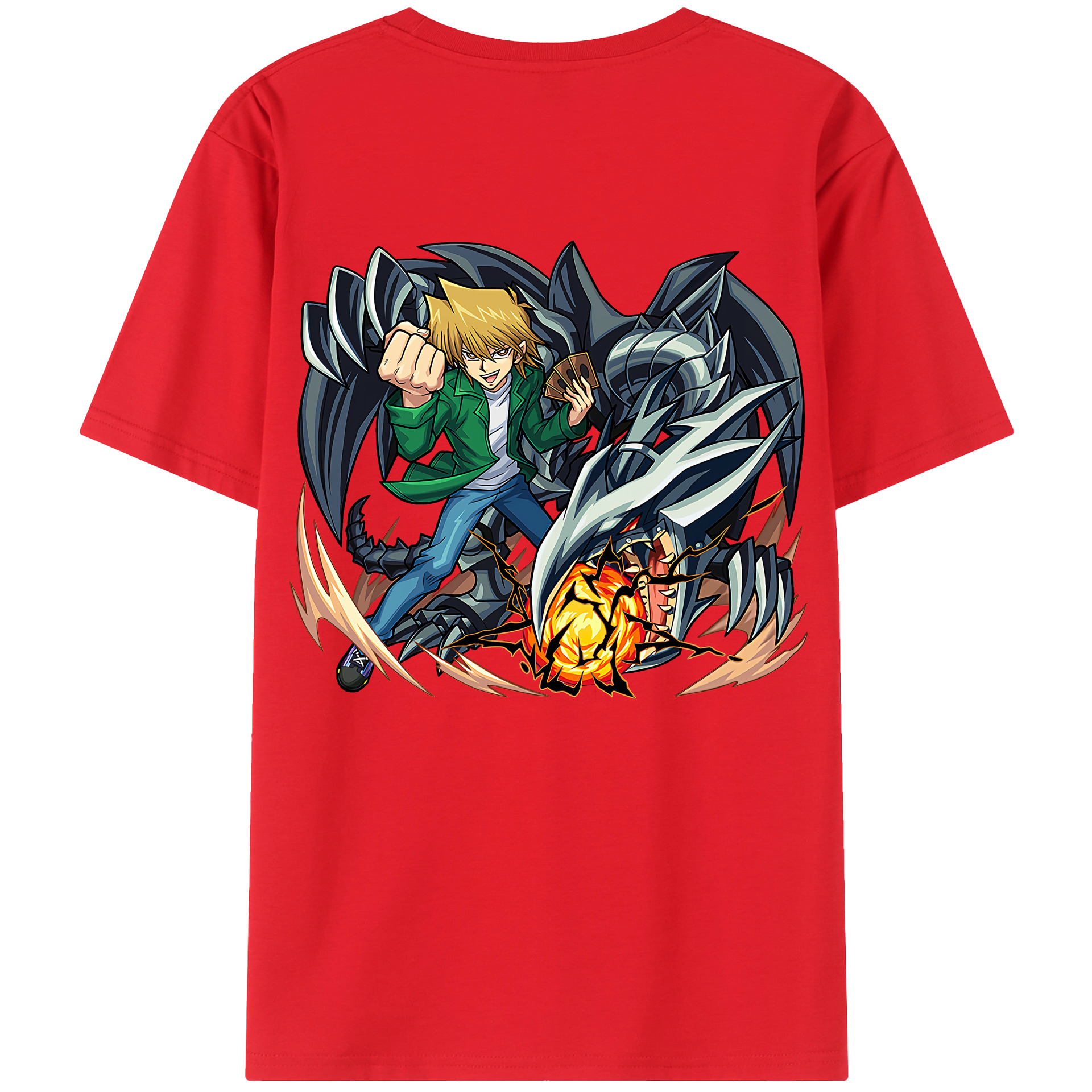 （画像用） 遊☆戯☆王 Yu-Gi-Oh! 綿100％半袖Tシャツ（背面プリント）