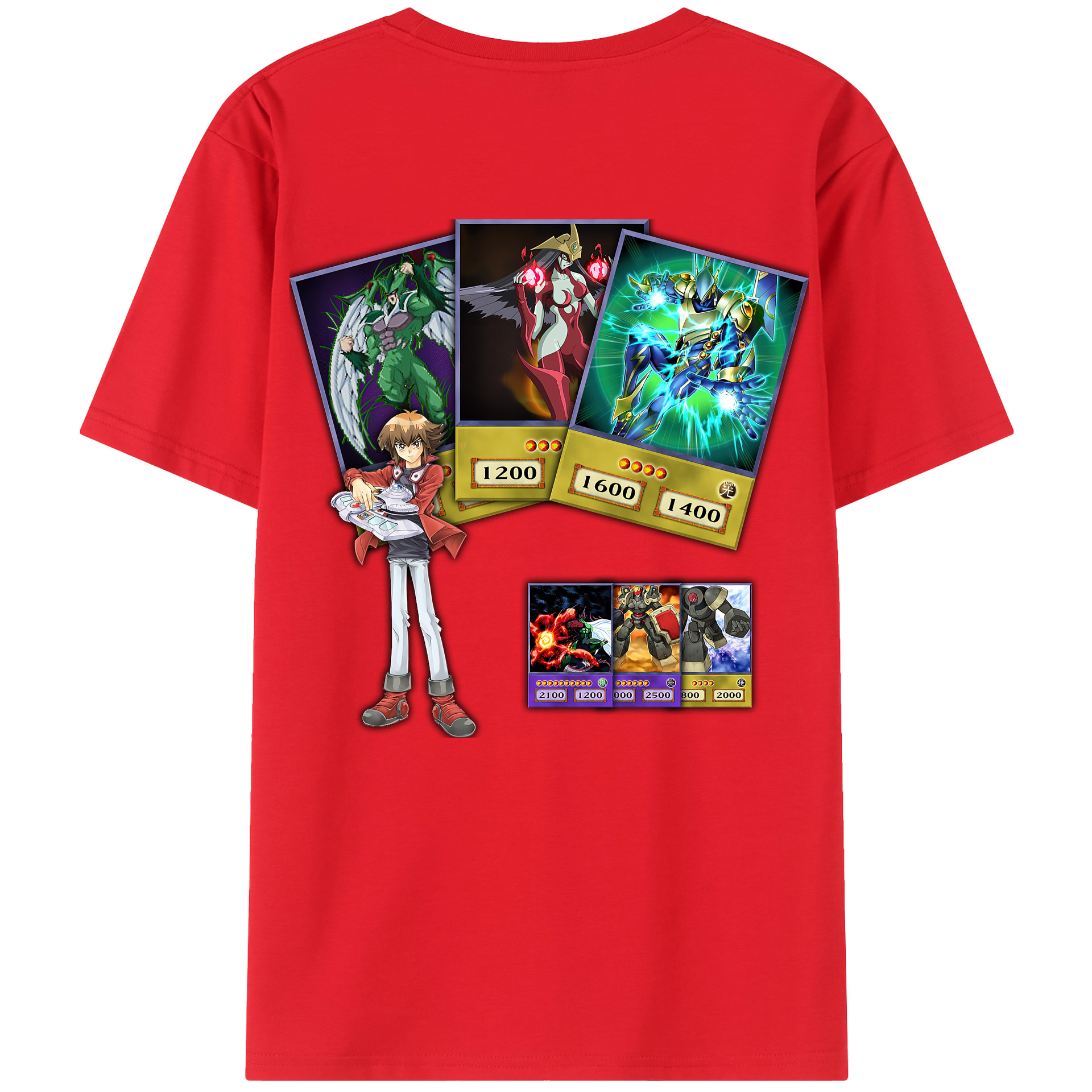 （画像用） 遊☆戯☆王 Yu-Gi-Oh! 綿100％半袖Tシャツ（背面プリント）