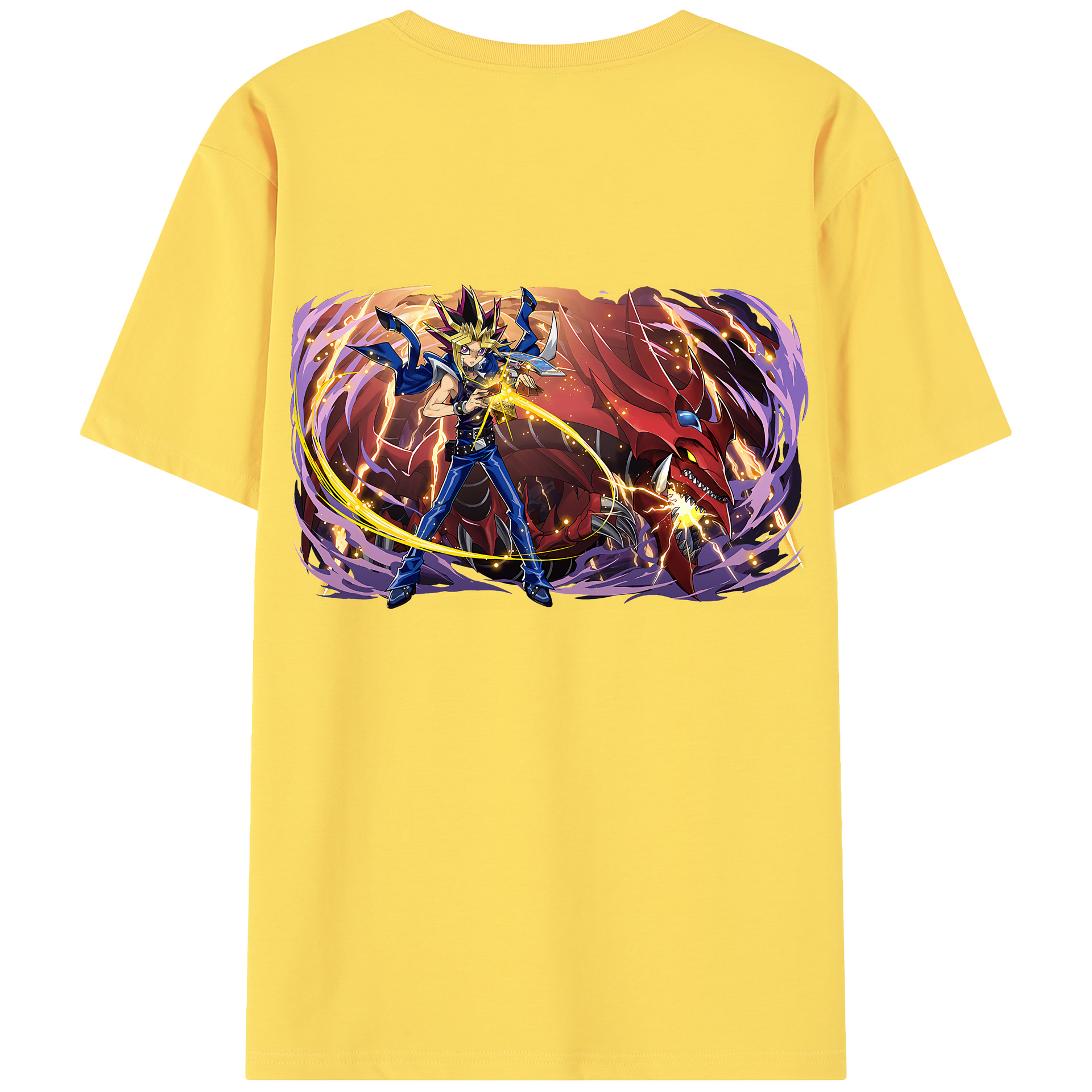 （画像用） 遊☆戯☆王 Yu-Gi-Oh! 綿100％半袖Tシャツ（背面プリント）