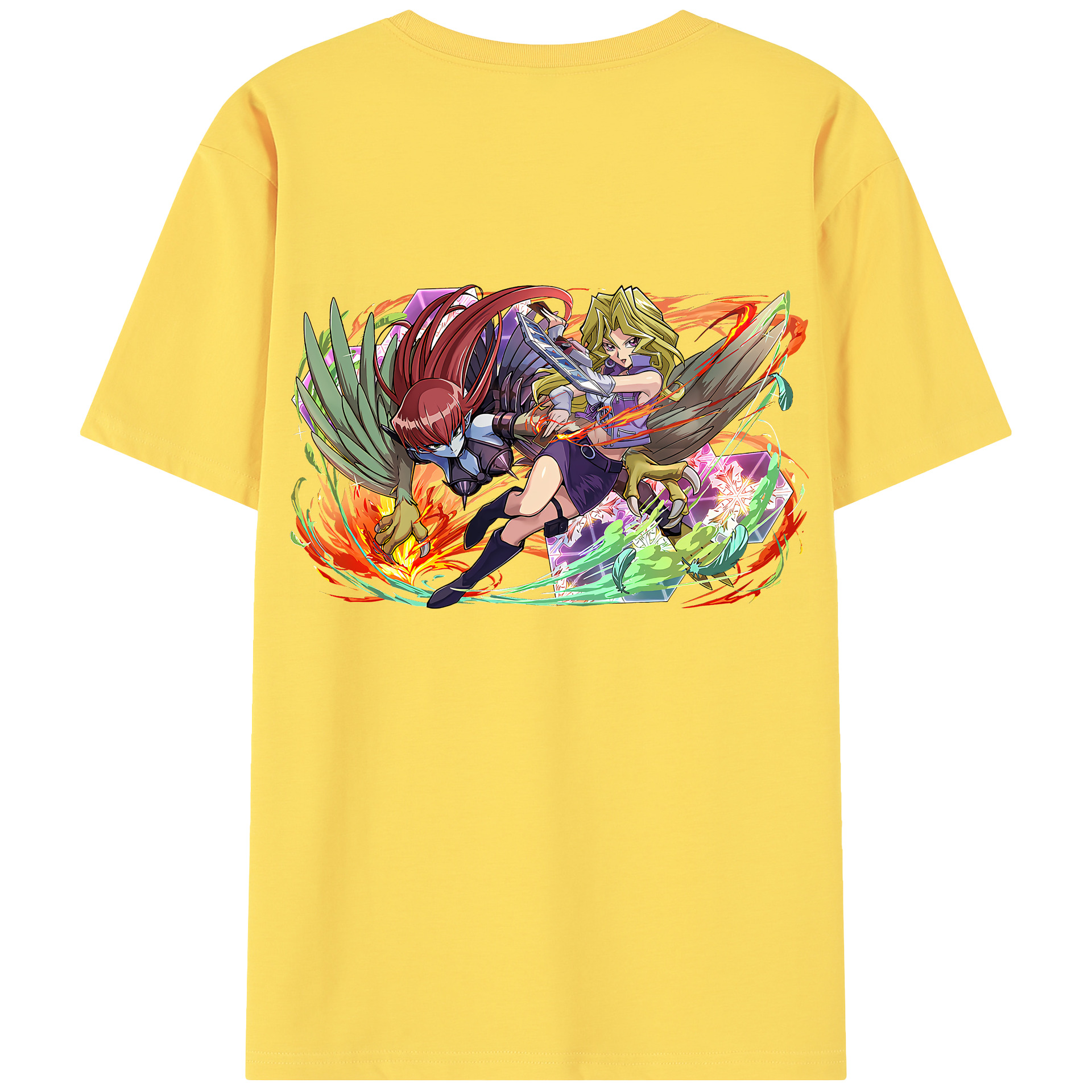 （画像用） 遊☆戯☆王 Yu-Gi-Oh! 綿100％半袖Tシャツ（背面プリント）