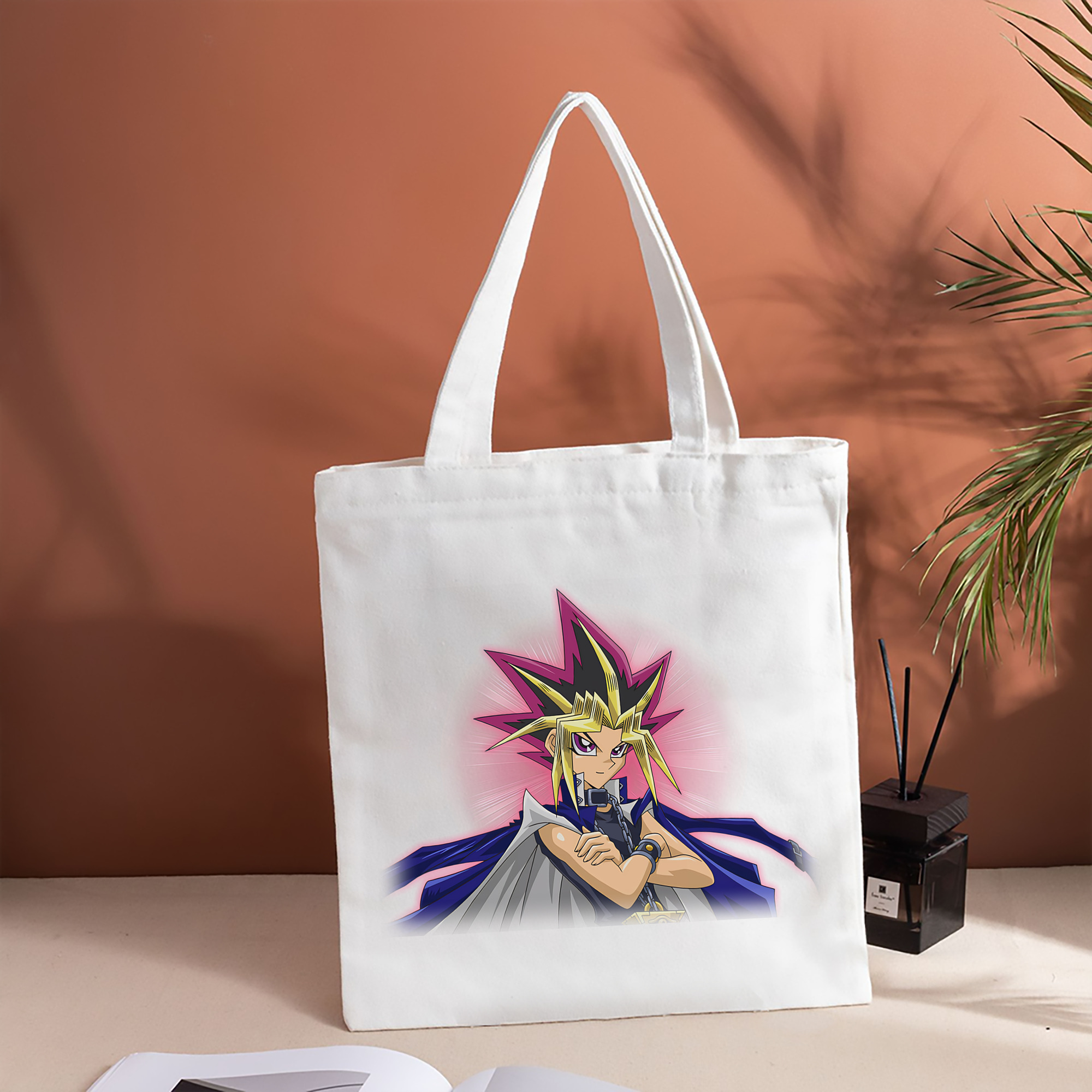 遊☆戯☆王 Yu-Gi-Oh! 縦型キャンバス生地手提げバッグ　トートバッグ