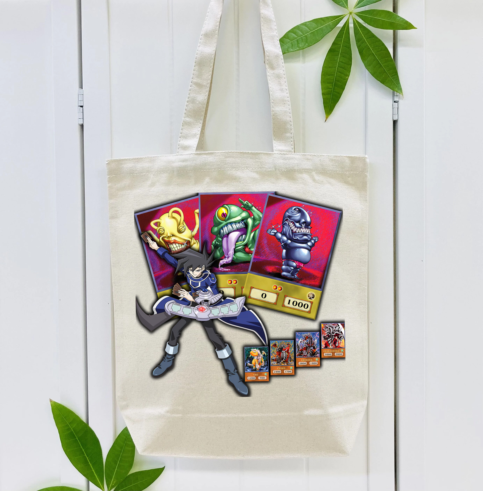 遊☆戯☆王 Yu-Gi-Oh! 縦型キャンバス生地手提げバッグ　トートバッグ