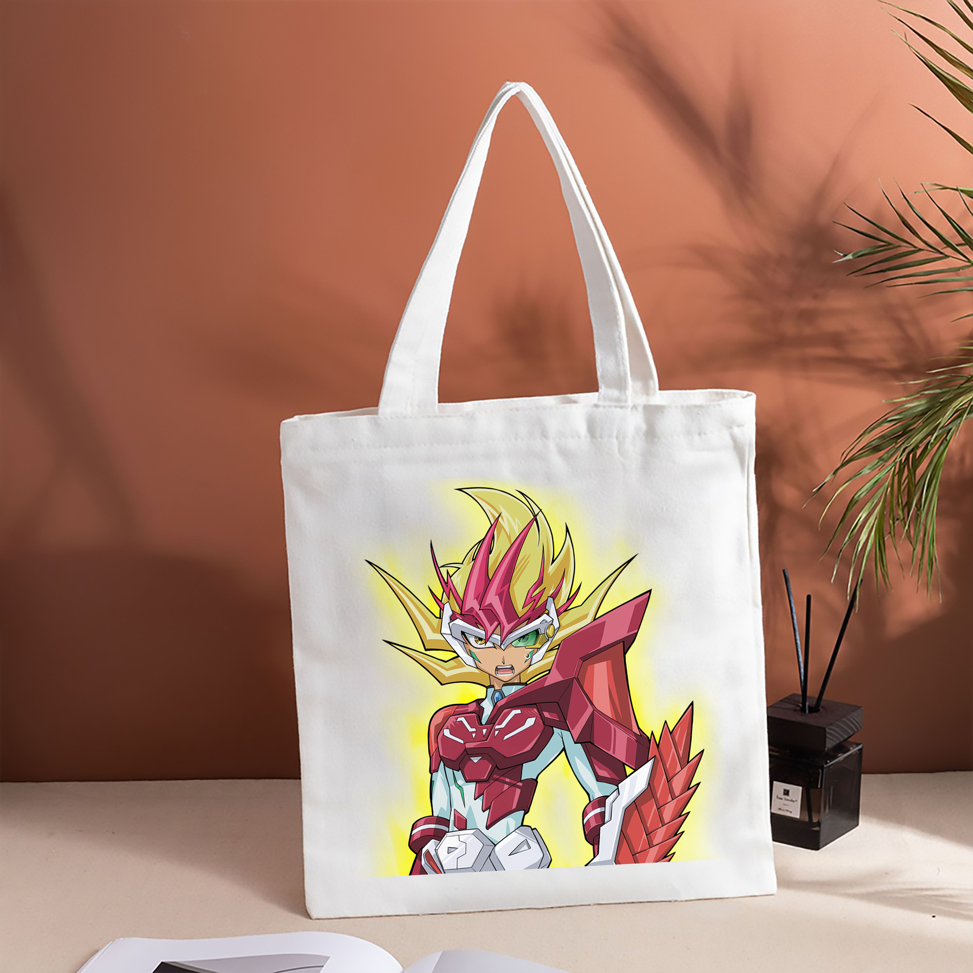 遊☆戯☆王 Yu-Gi-Oh! 縦型キャンバス生地手提げバッグ　トートバッグ
