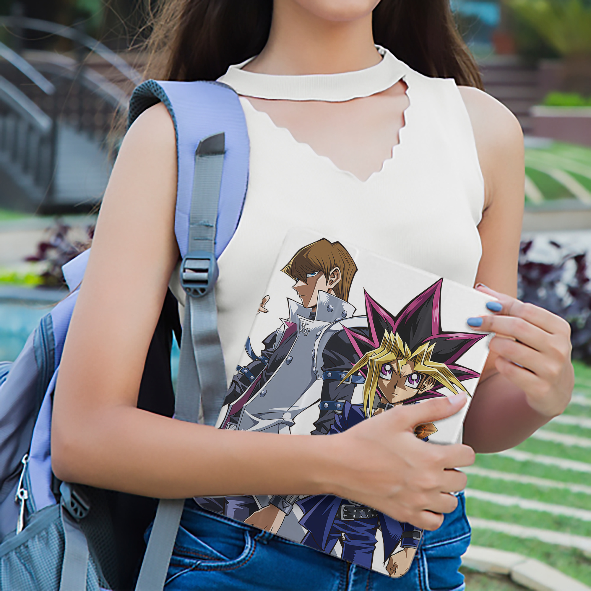 遊☆戯☆王 Yu-Gi-Oh! IPad ケース ペン収納付き 三つ折りスタンド PUレザー×シリコン 対応機種9.5/10.5/10.9インチ