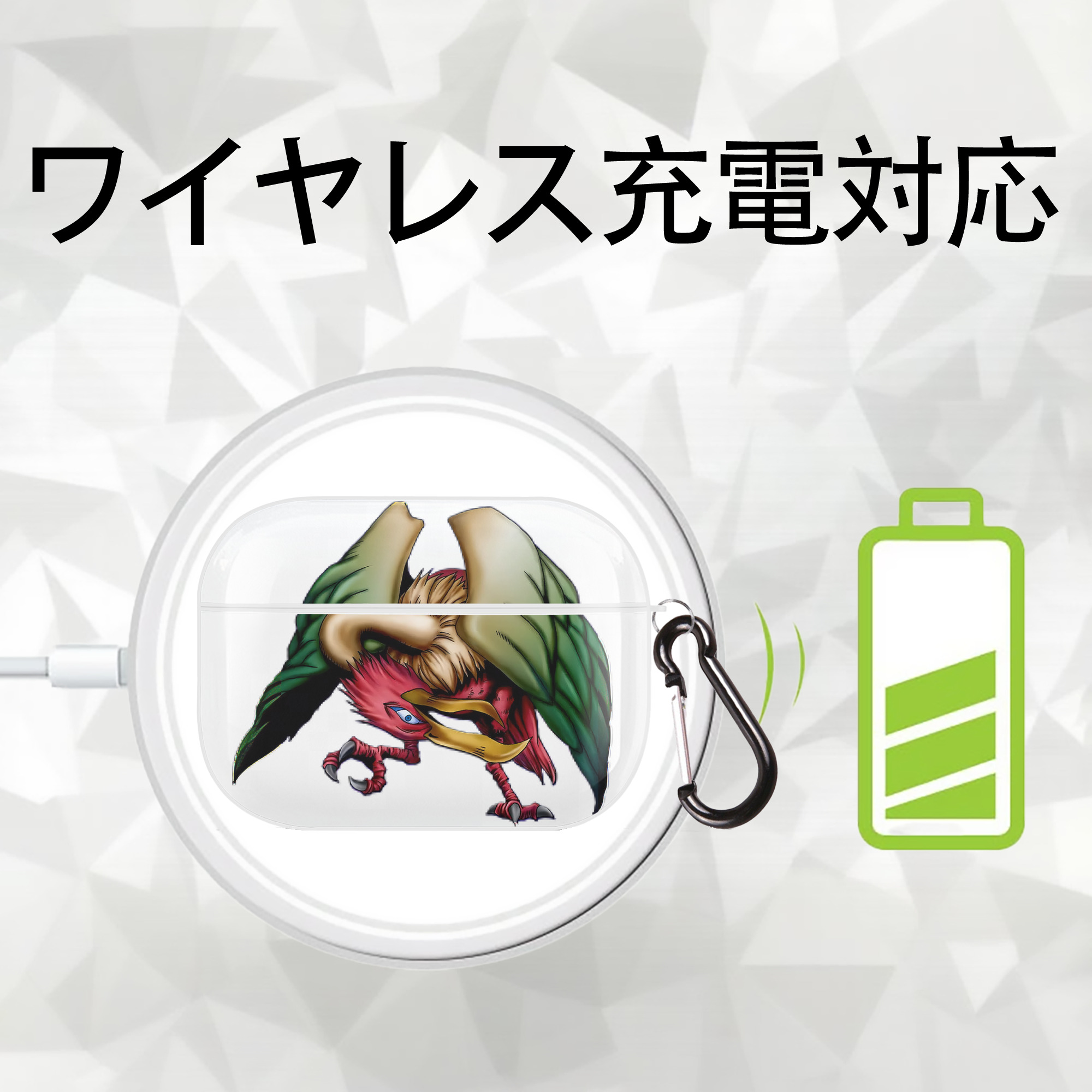 遊☆戯☆王 Yu-Gi-Oh! 【AirPods Pro用】ハードシェル保護ケース 耐衝撃・防指紋・カラビナ付き商品仕様