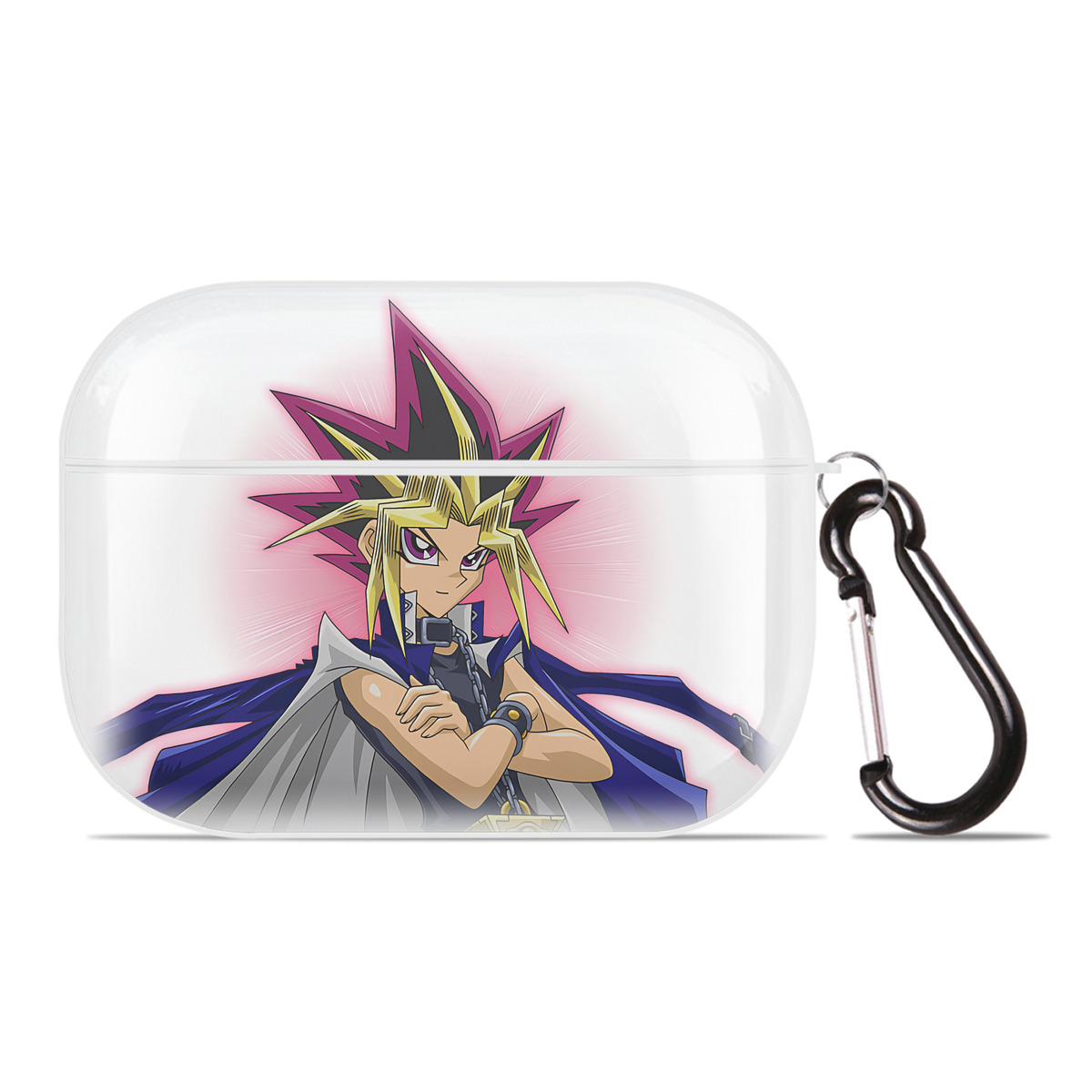 （画像用） 遊☆戯☆王 Yu-Gi-Oh! 【AirPods Pro用】ハードシェル保護ケース 耐衝撃・防指紋・カラビナ付き商品仕様