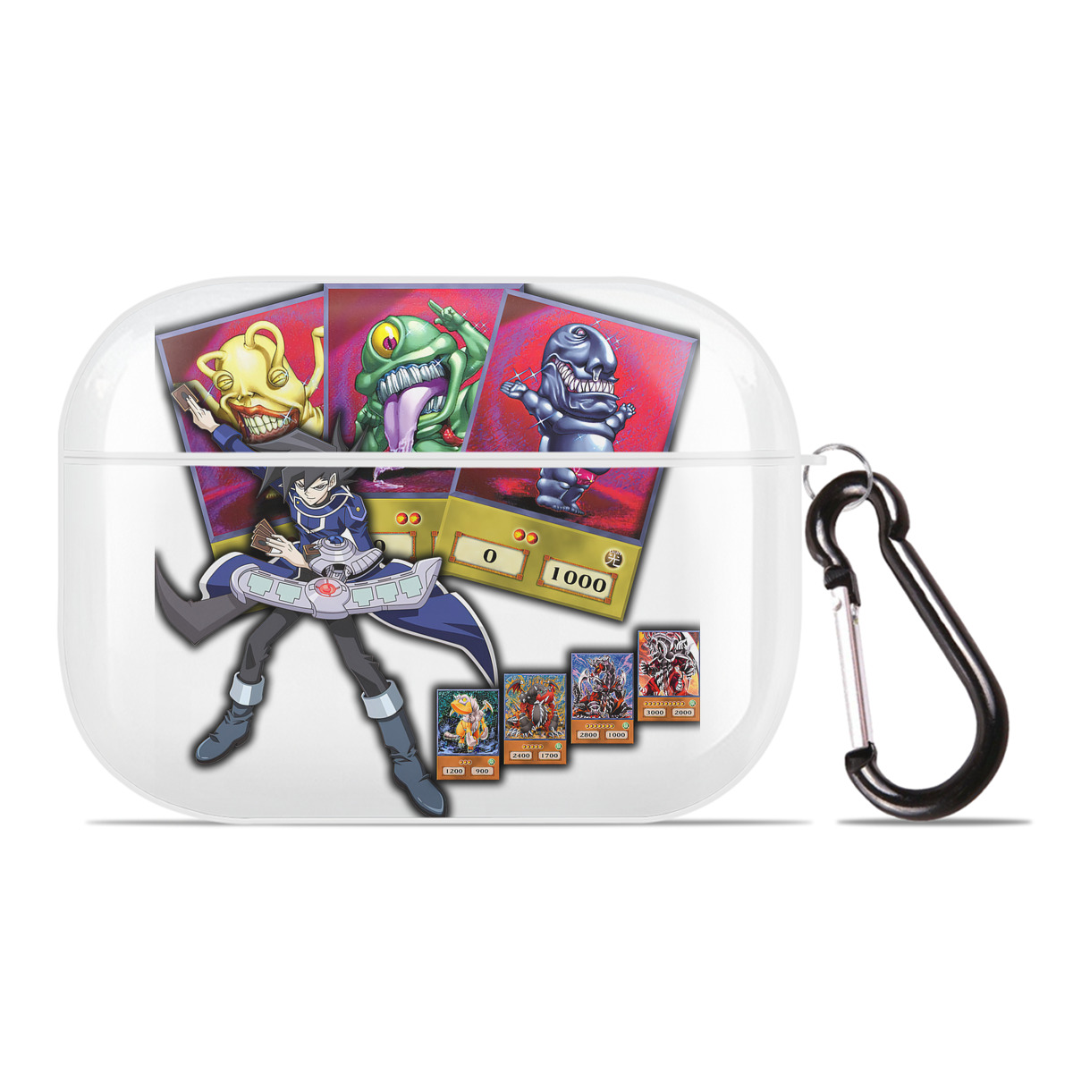 （画像用） 遊☆戯☆王 Yu-Gi-Oh! 【AirPods Pro用】ハードシェル保護ケース 耐衝撃・防指紋・カラビナ付き商品仕様