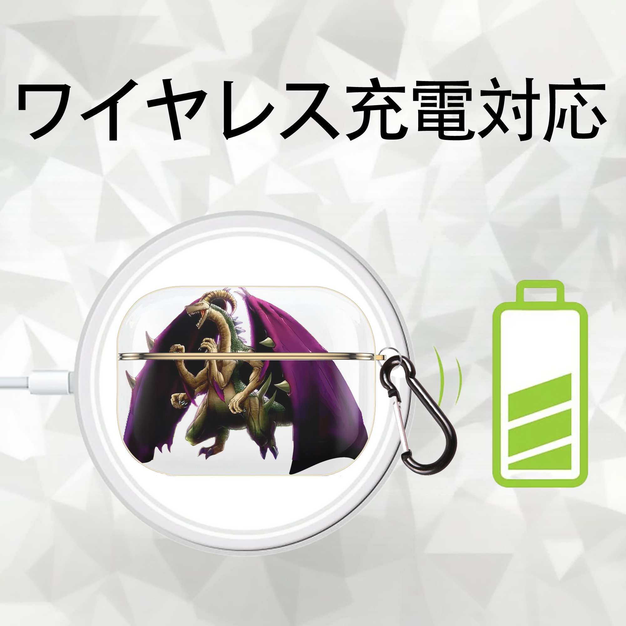 遊☆戯☆王 Yu-Gi-Oh! 【AirPods Pro用】ハードシェル保護ケース｜耐衝撃・防指紋・カラビナ付き商品仕様