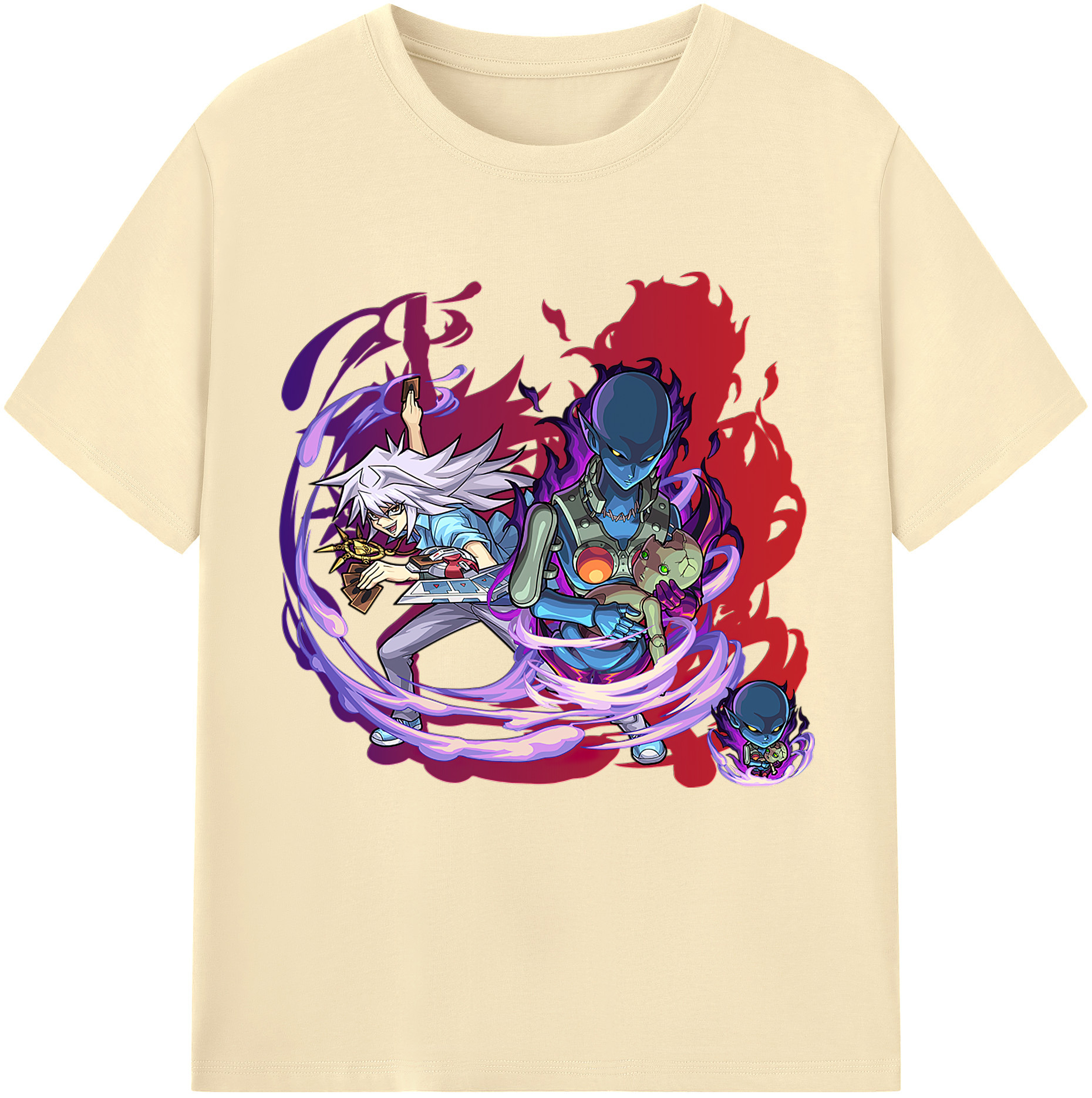 （画像用） 遊☆戯☆王 Yu-Gi-Oh! 綿100％半袖Tシャツ（フロントプリント）
