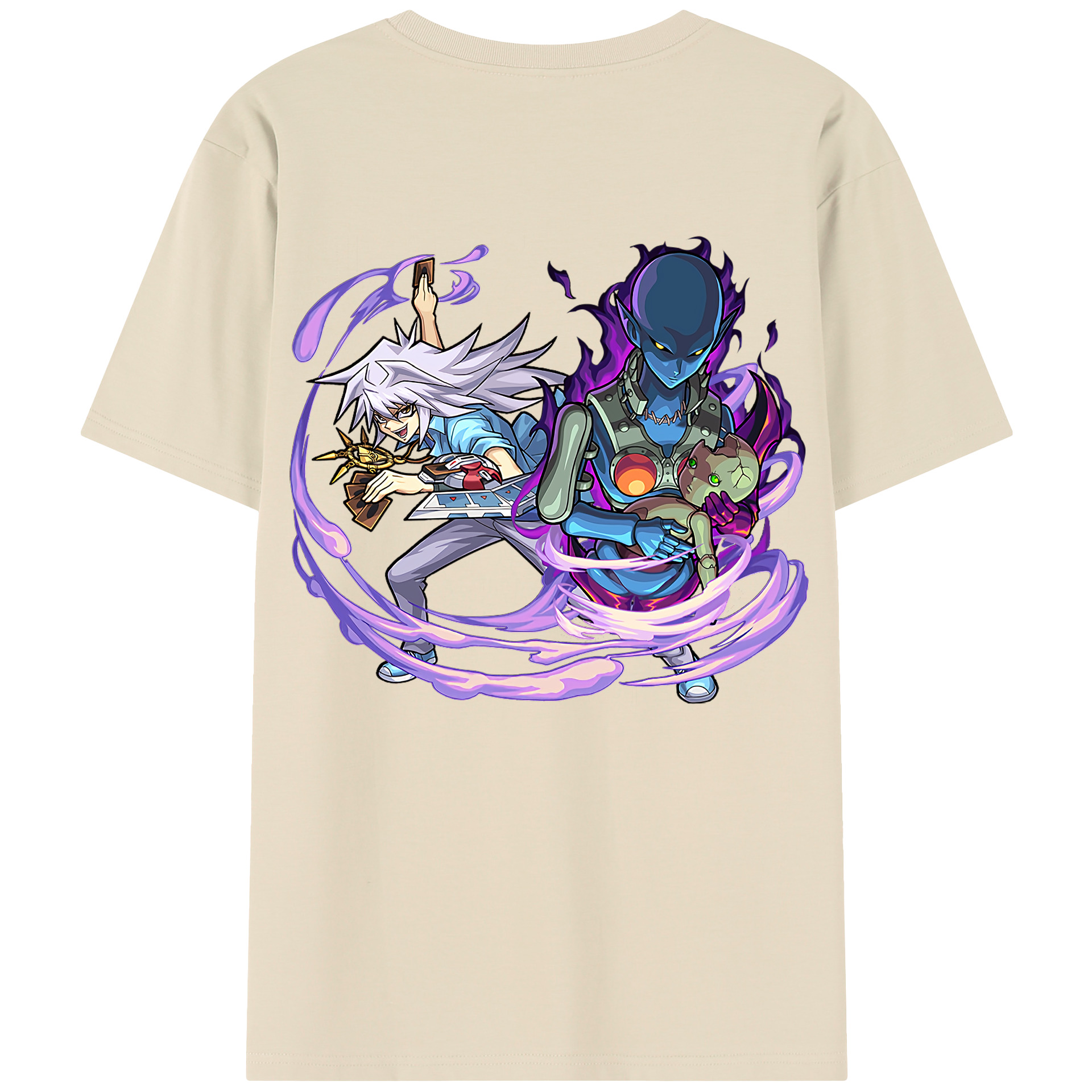 （画像用） 遊☆戯☆王 Yu-Gi-Oh! 綿100％半袖Tシャツ（背面プリント）