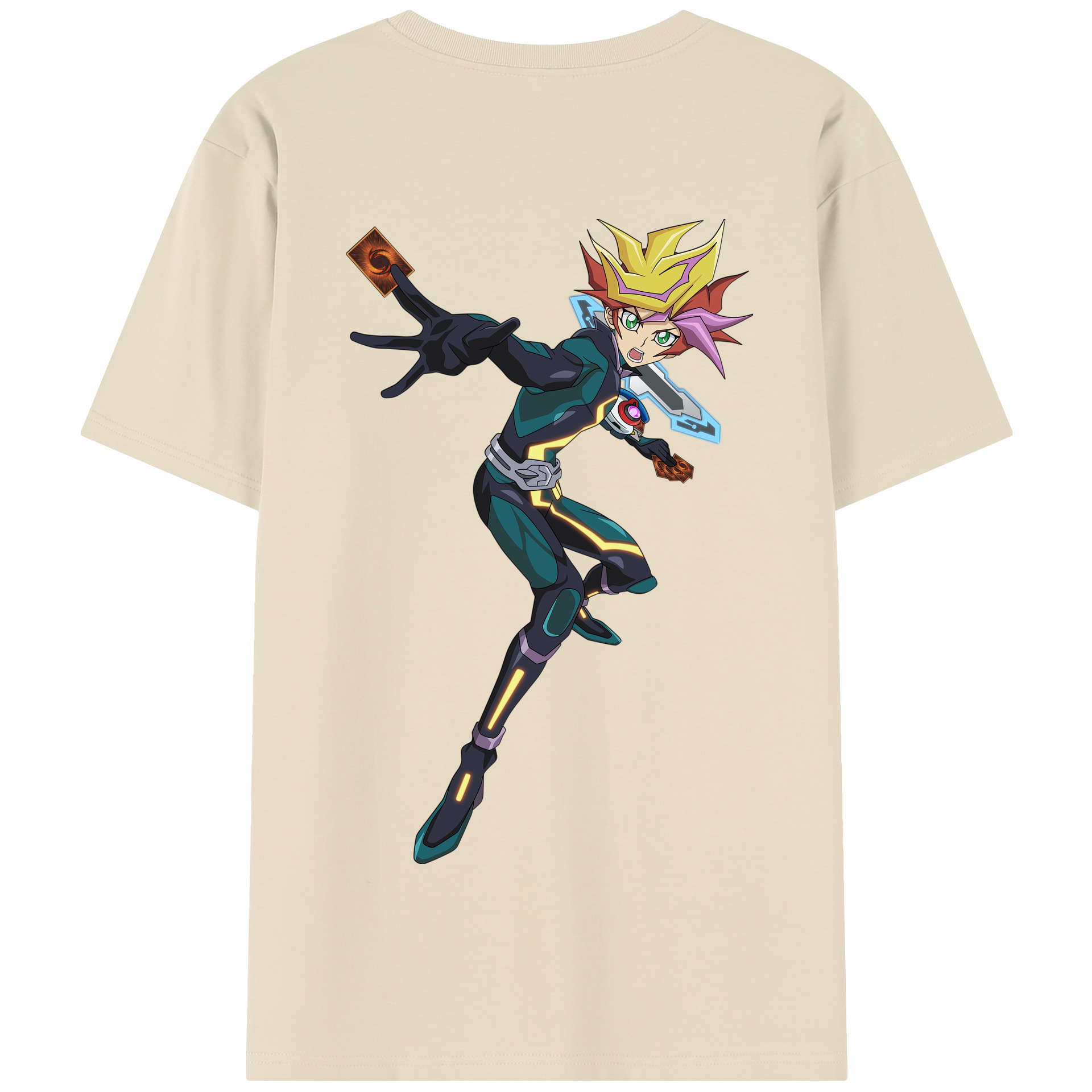 （画像用） 遊☆戯☆王 Yu-Gi-Oh! 綿100％半袖Tシャツ（背面プリント）