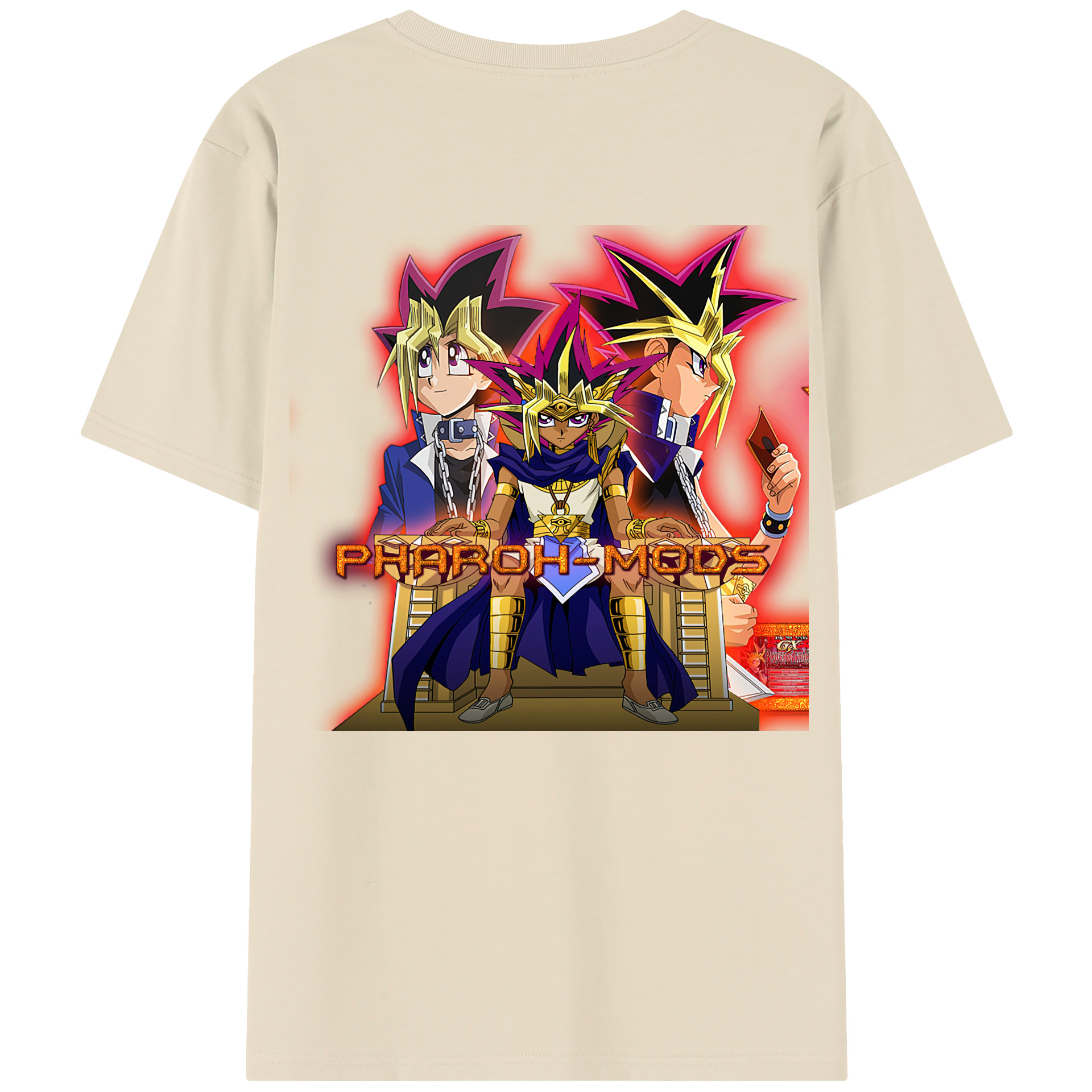 （画像用） 遊☆戯☆王 Yu-Gi-Oh! 綿100％半袖Tシャツ（背面プリント）