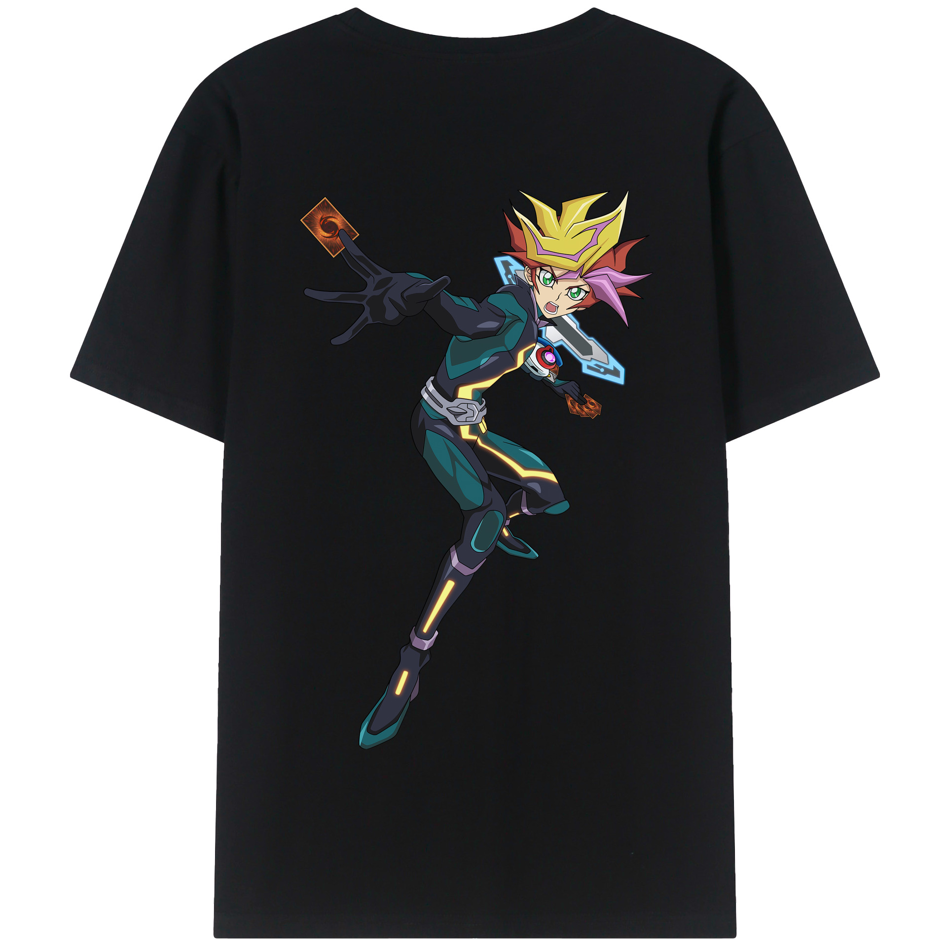 （画像用） 遊☆戯☆王 Yu-Gi-Oh! 綿100％半袖Tシャツ（背面プリント）