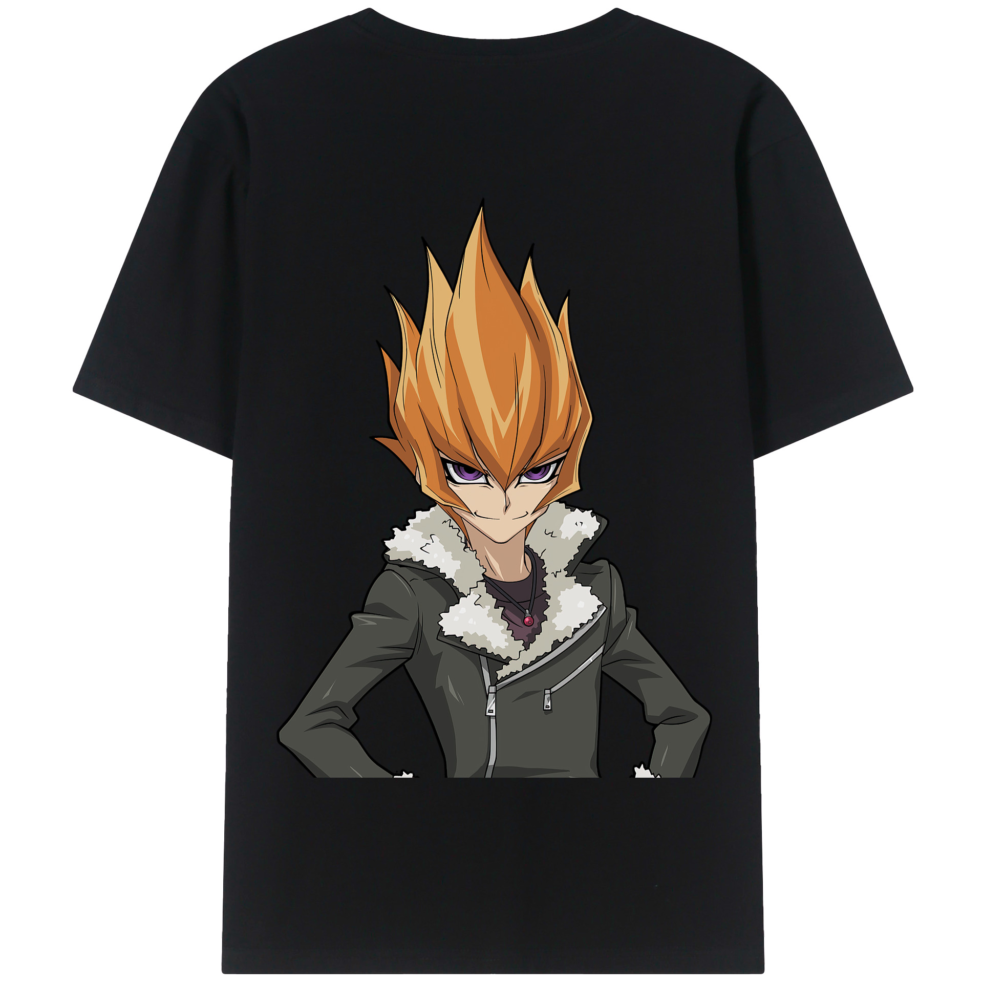 （画像用） 遊☆戯☆王 Yu-Gi-Oh! 綿100％半袖Tシャツ（背面プリント）