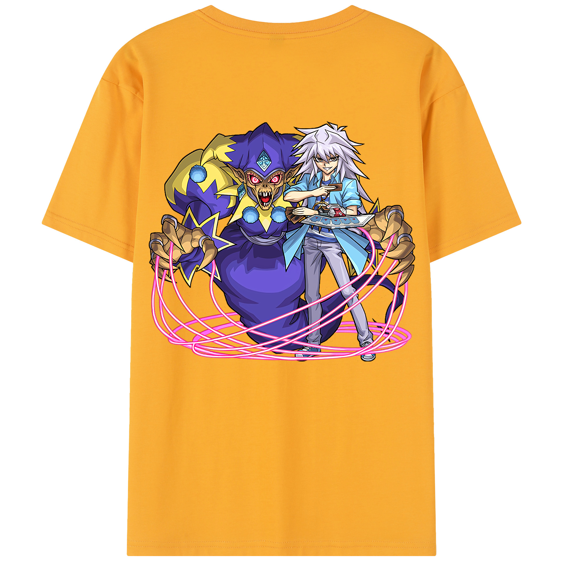 （画像用） 遊☆戯☆王 Yu-Gi-Oh! 綿100％半袖Tシャツ（背面プリント）