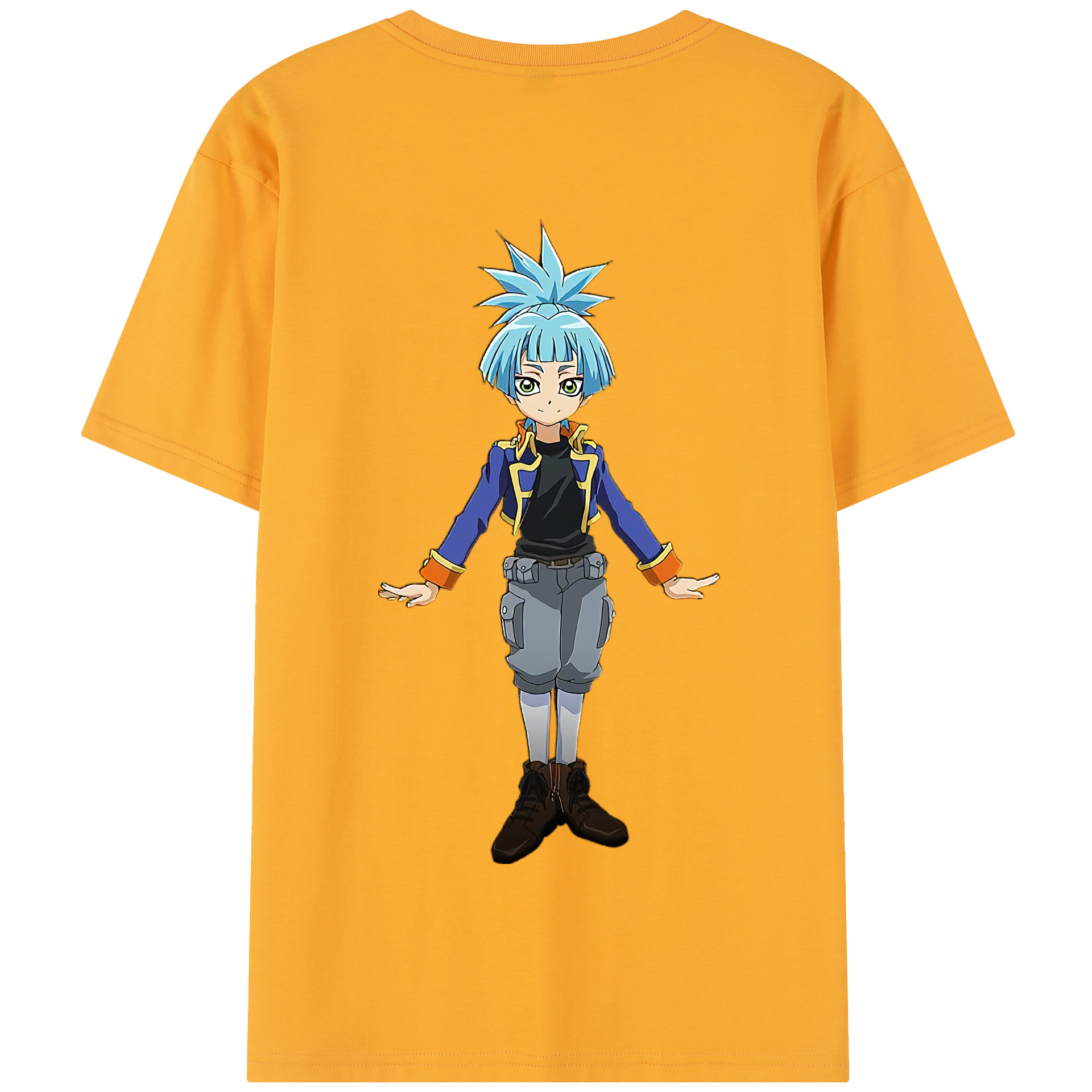 （画像用） 遊☆戯☆王 Yu-Gi-Oh! 綿100％半袖Tシャツ（背面プリント）