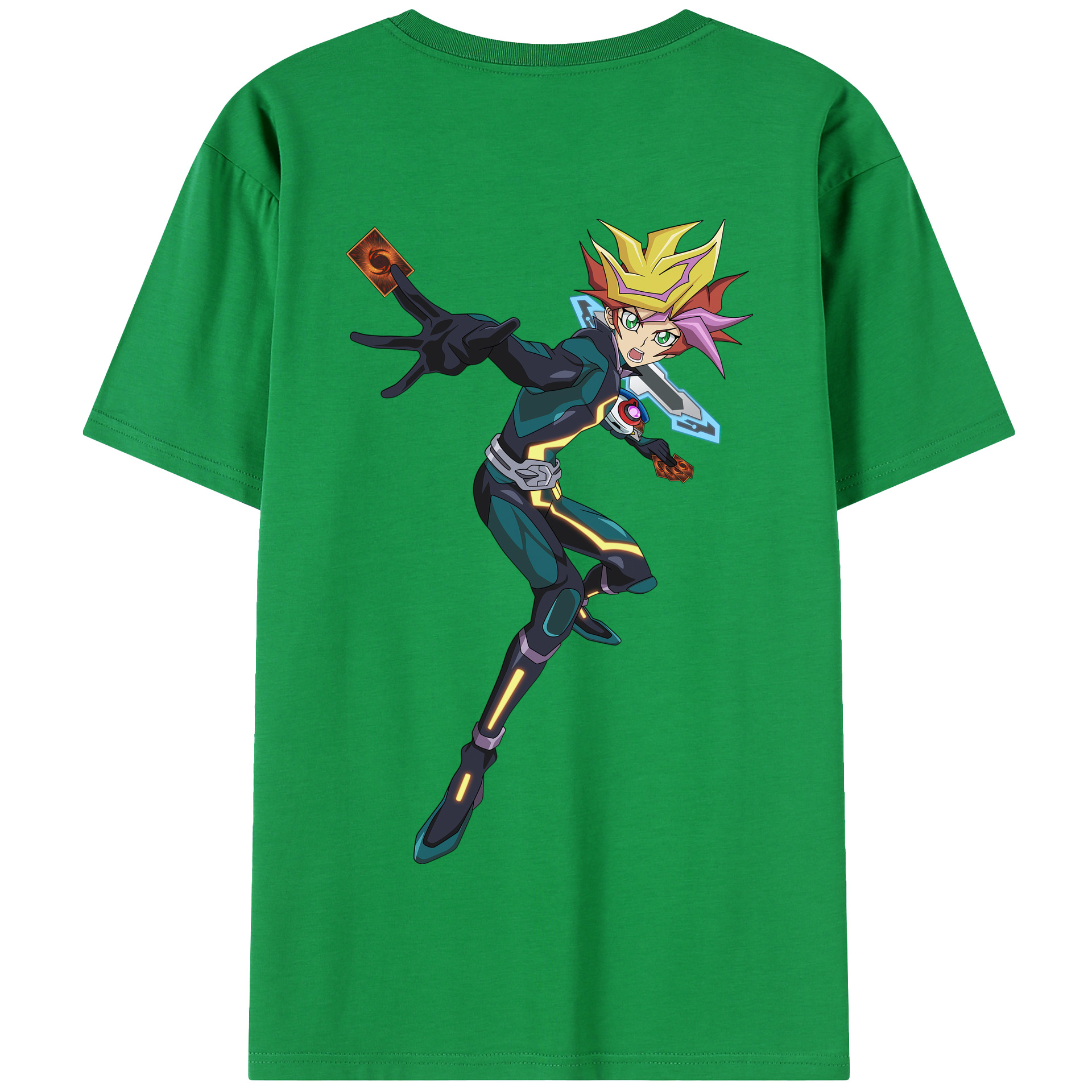 （画像用） 遊☆戯☆王 Yu-Gi-Oh! 綿100％半袖Tシャツ（背面プリント）