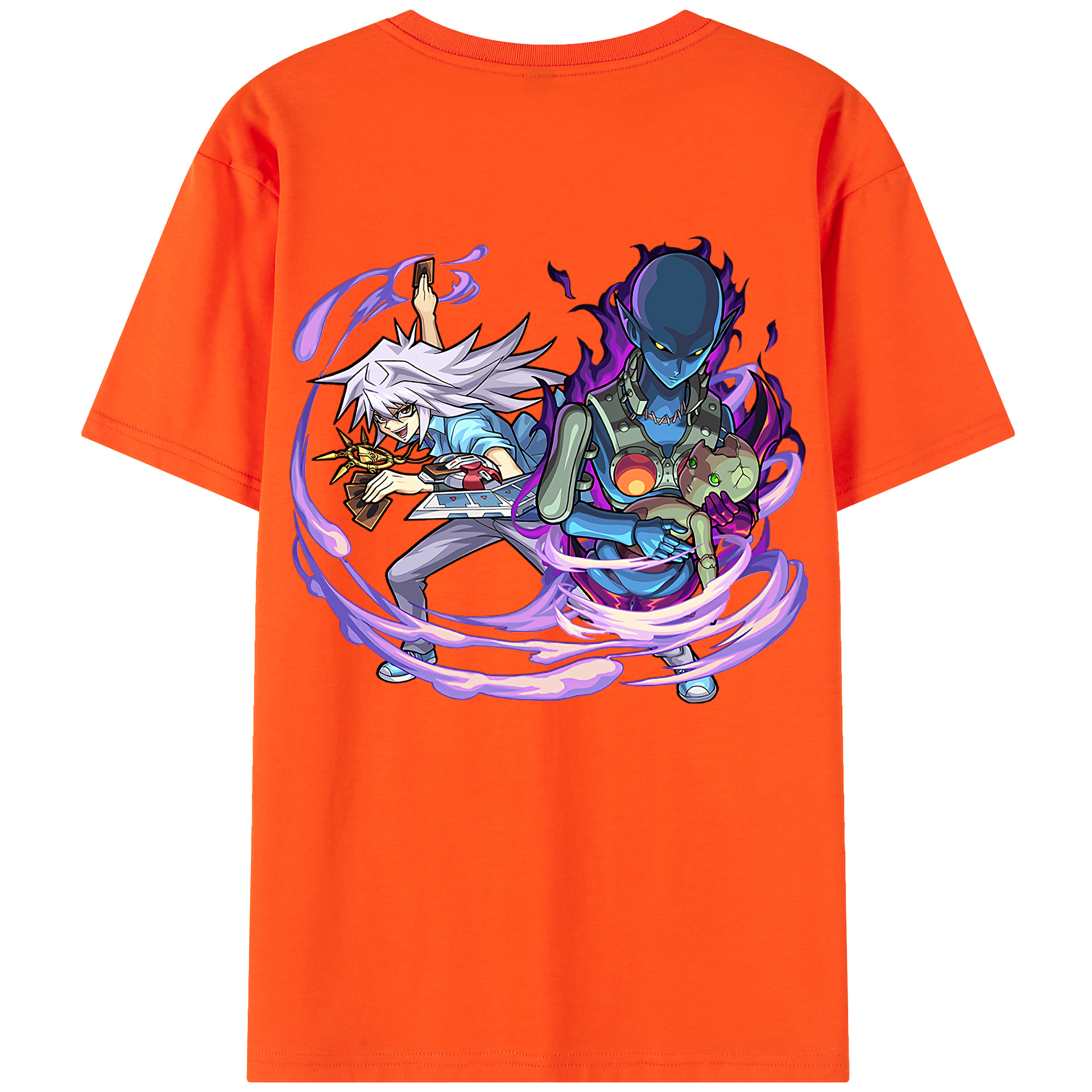 （画像用） 遊☆戯☆王 Yu-Gi-Oh! 綿100％半袖Tシャツ（背面プリント）
