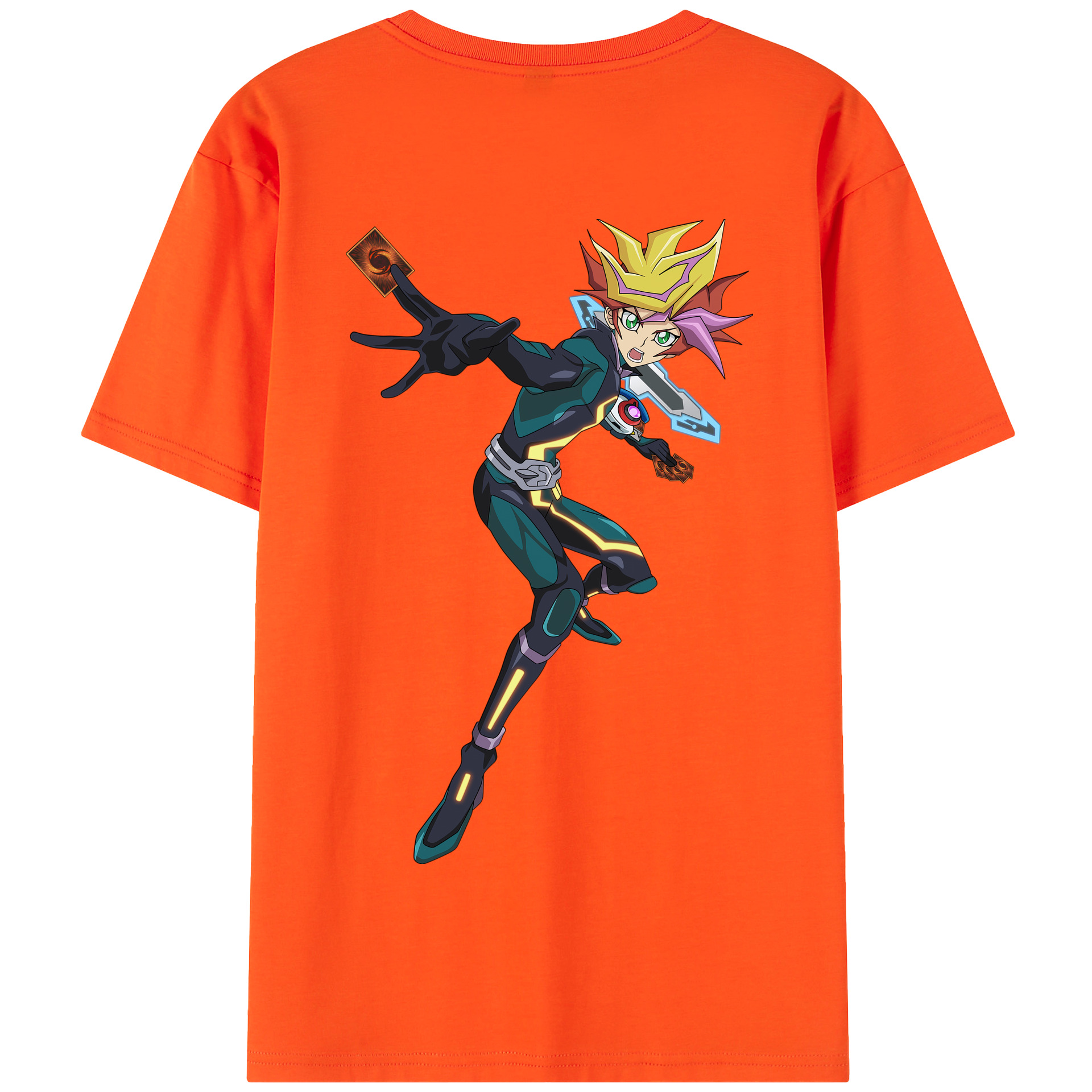 （画像用） 遊☆戯☆王 Yu-Gi-Oh! 綿100％半袖Tシャツ（背面プリント）