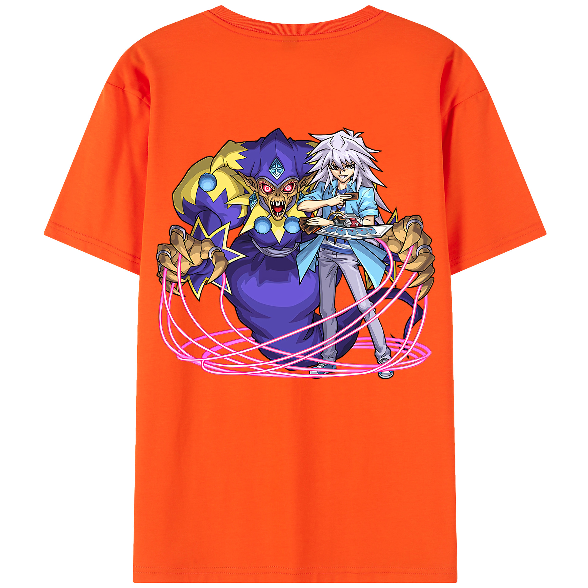 （画像用） 遊☆戯☆王 Yu-Gi-Oh! 綿100％半袖Tシャツ（背面プリント）