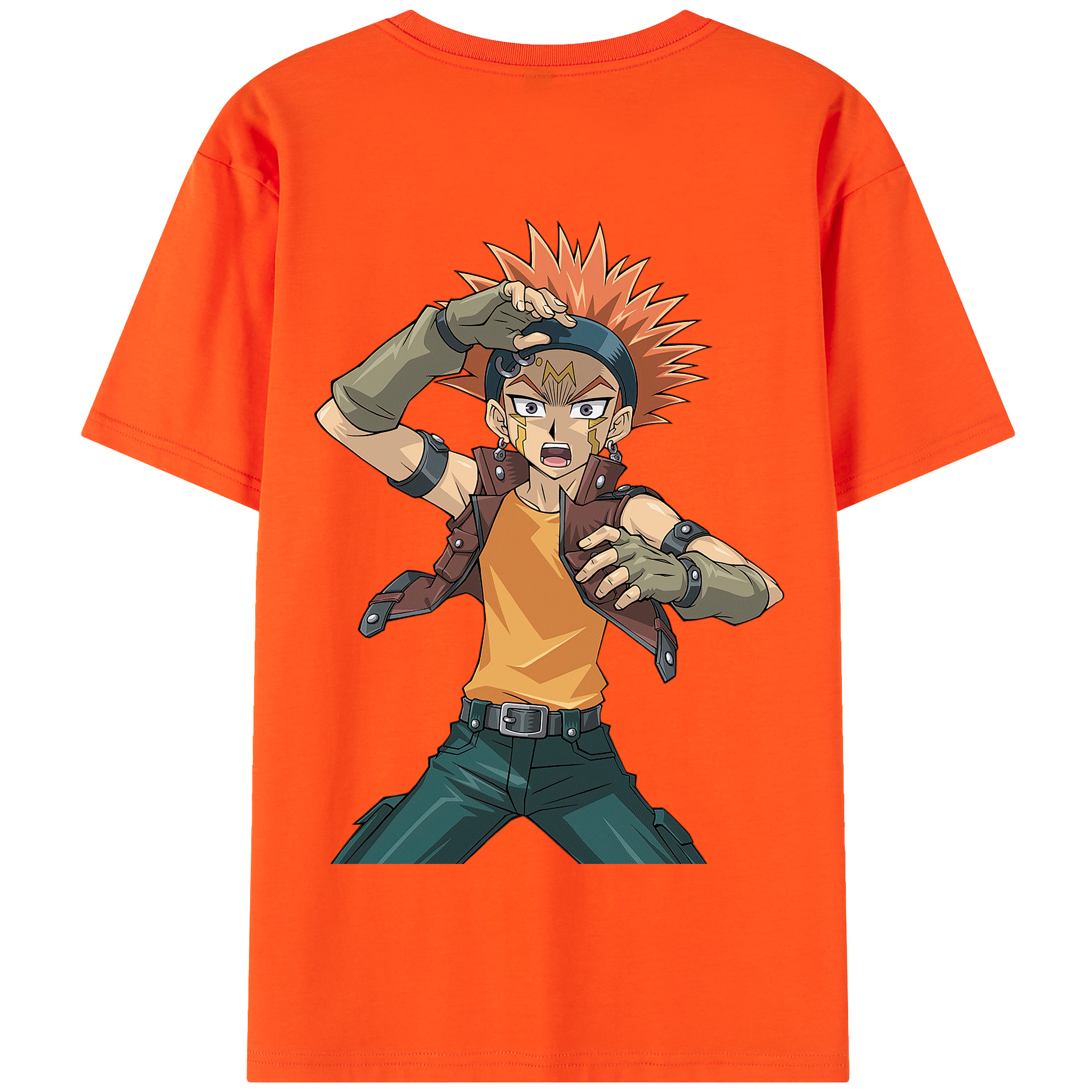 （画像用） 遊☆戯☆王 Yu-Gi-Oh! 綿100％半袖Tシャツ（背面プリント）