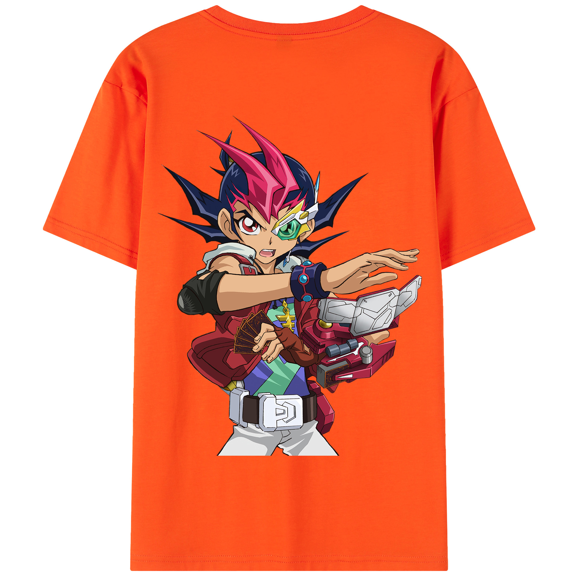 （画像用） 遊☆戯☆王 Yu-Gi-Oh! 綿100％半袖Tシャツ（背面プリント）
