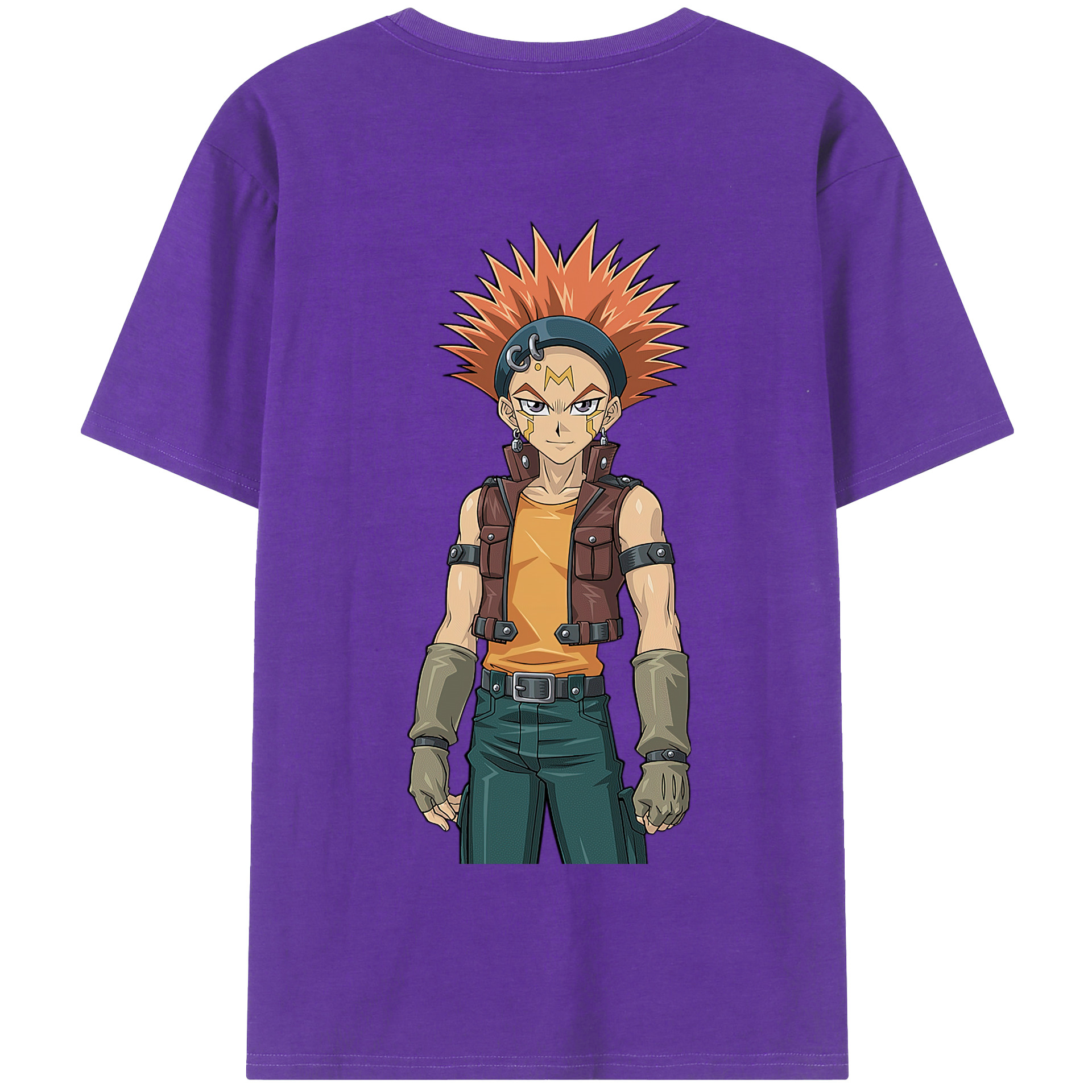 （画像用） 遊☆戯☆王 Yu-Gi-Oh! 綿100％半袖Tシャツ（背面プリント）