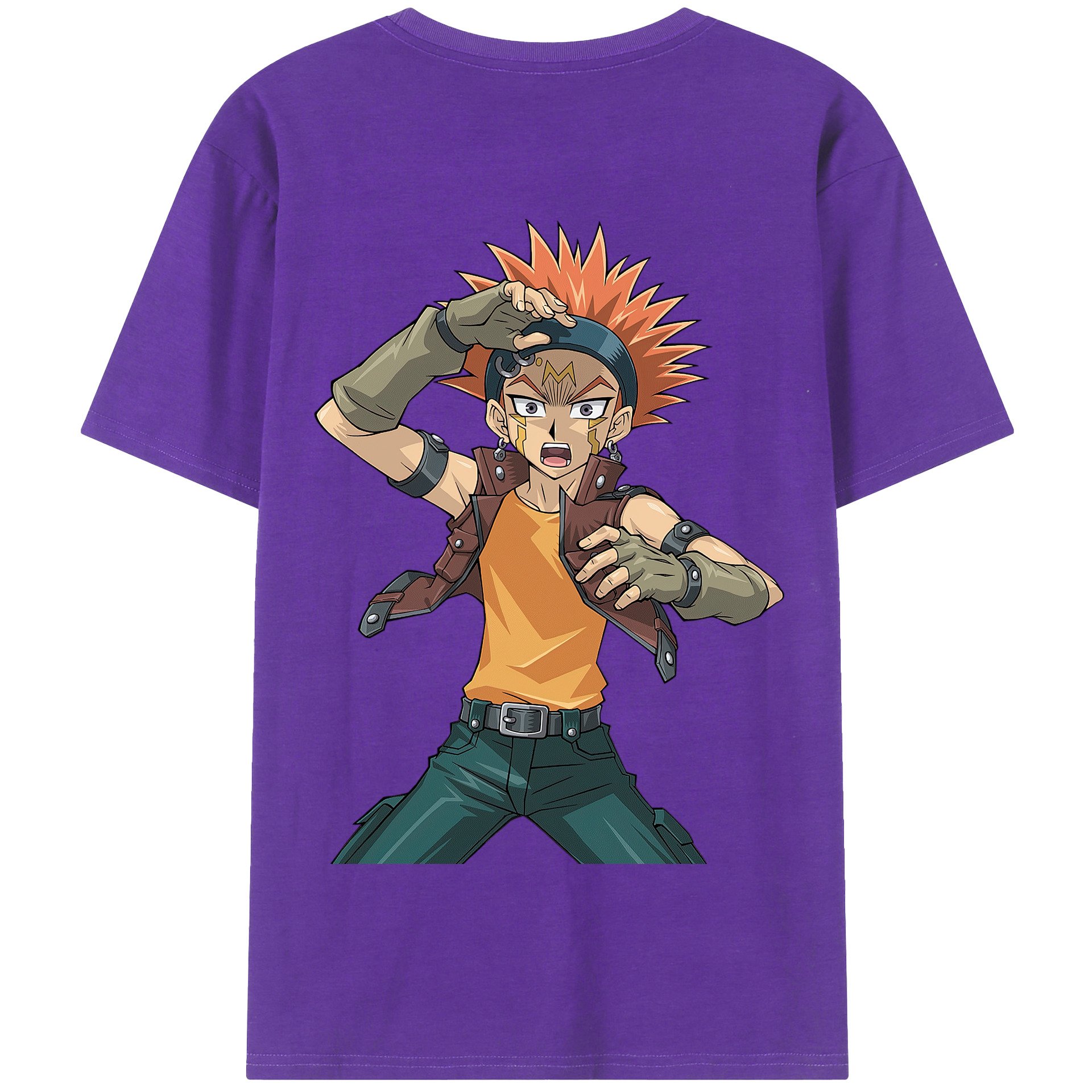 （画像用） 遊☆戯☆王 Yu-Gi-Oh! 綿100％半袖Tシャツ（背面プリント）