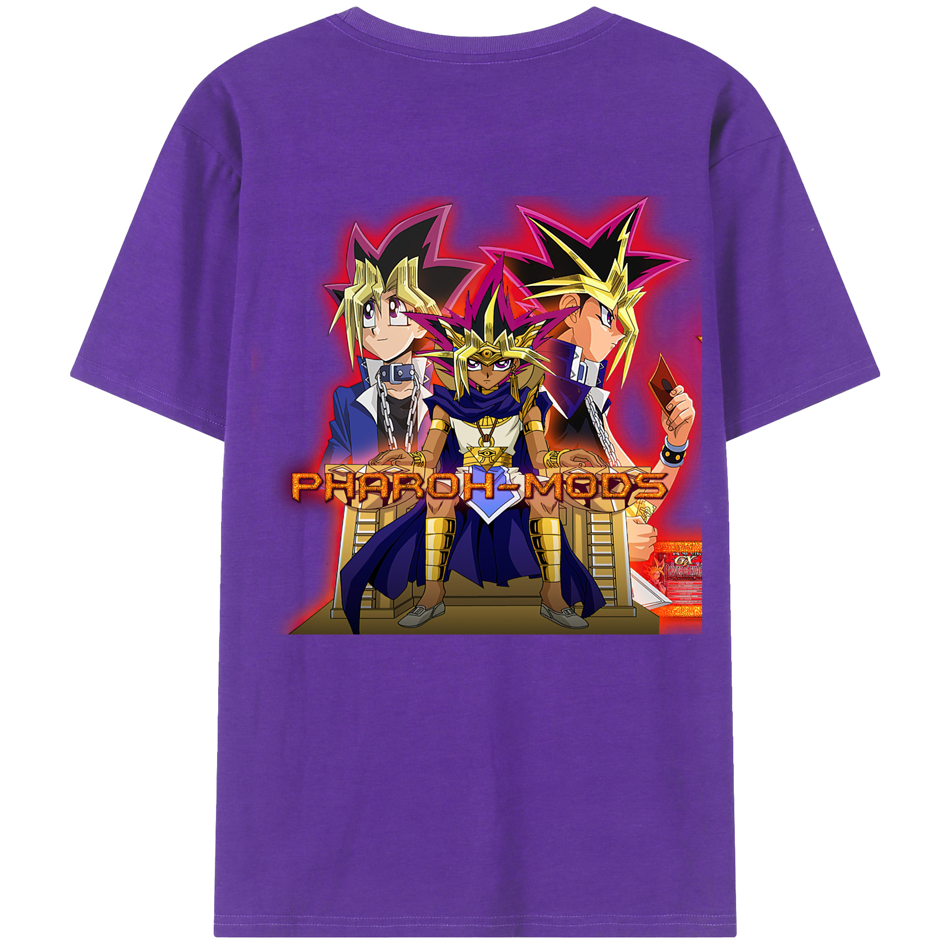 （画像用） 遊☆戯☆王 Yu-Gi-Oh! 綿100％半袖Tシャツ（背面プリント）
