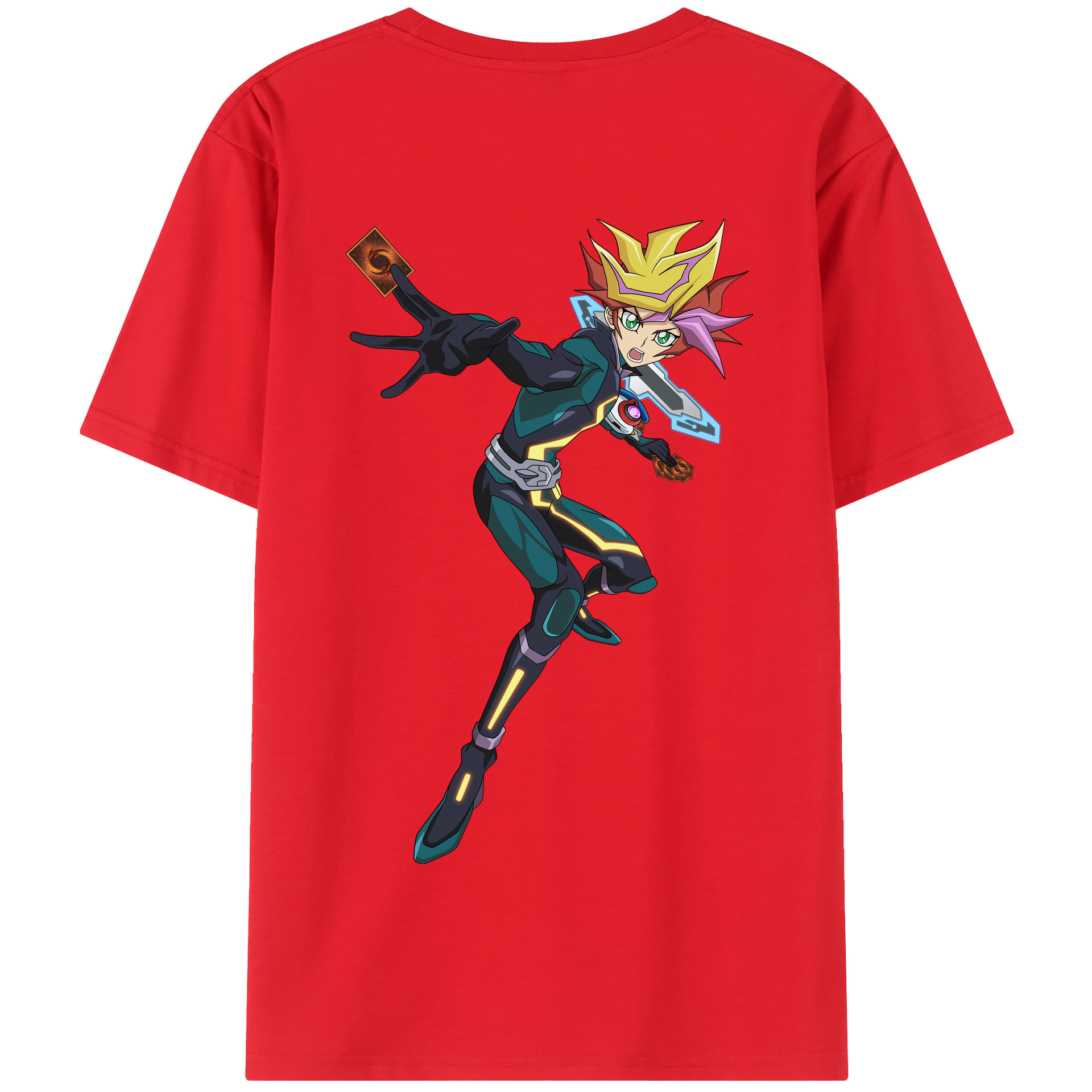 （画像用） 遊☆戯☆王 Yu-Gi-Oh! 綿100％半袖Tシャツ（背面プリント）