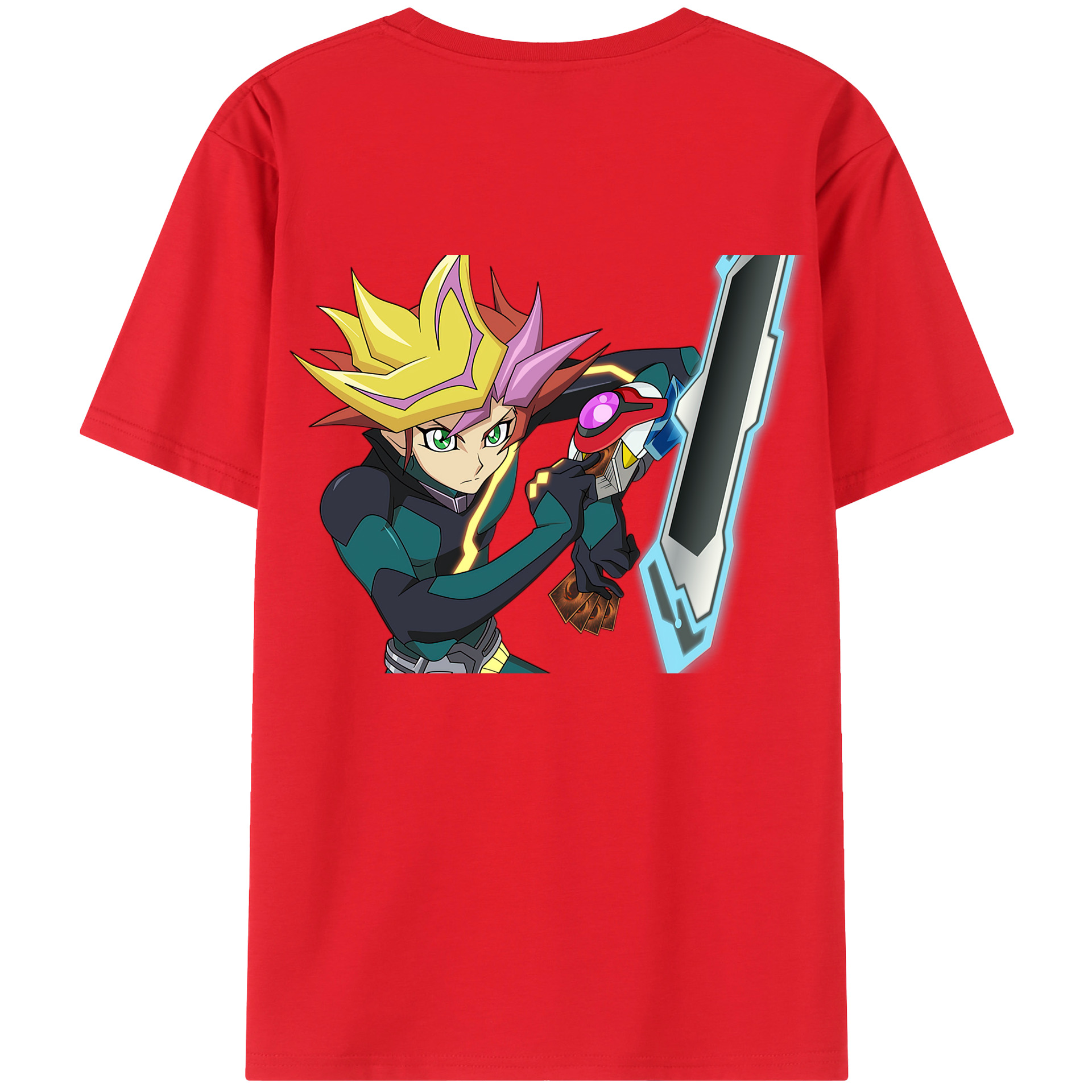 （画像用） 遊☆戯☆王 Yu-Gi-Oh! 綿100％半袖Tシャツ（背面プリント）