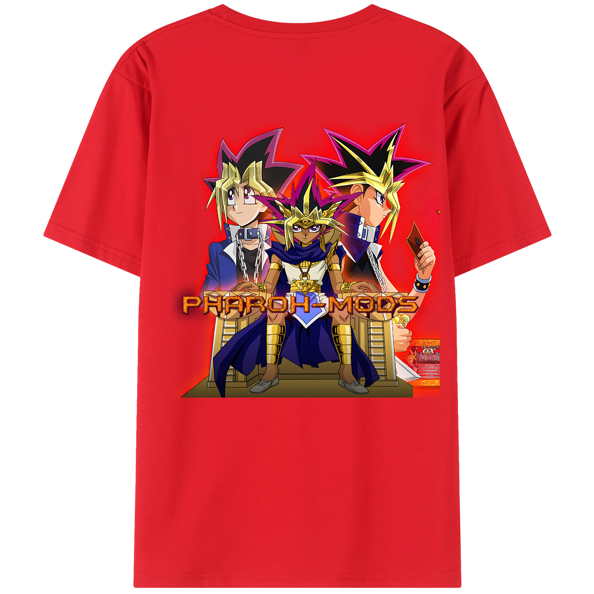 （画像用） 遊☆戯☆王 Yu-Gi-Oh! 綿100％半袖Tシャツ（背面プリント）