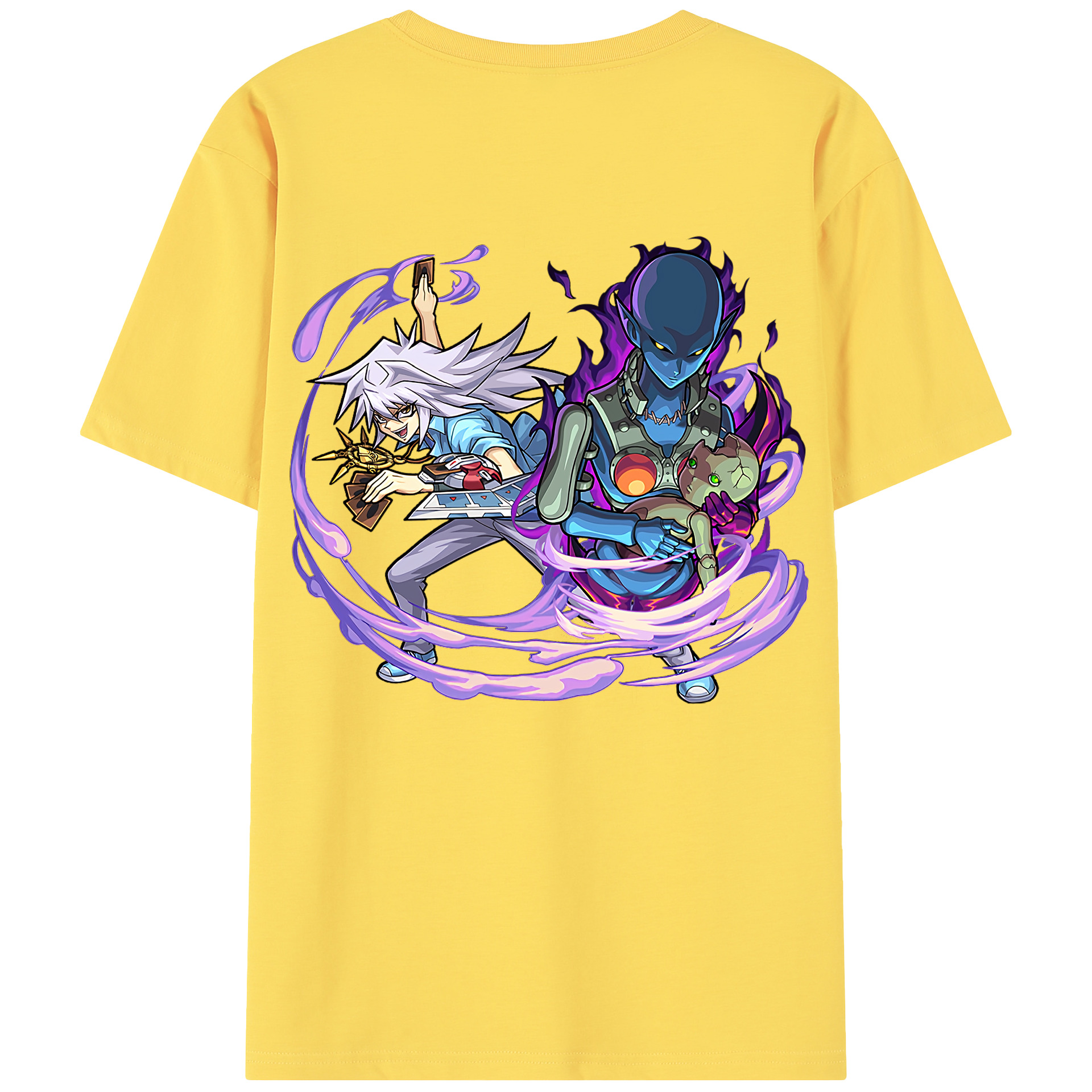 （画像用） 遊☆戯☆王 Yu-Gi-Oh! 綿100％半袖Tシャツ（背面プリント）